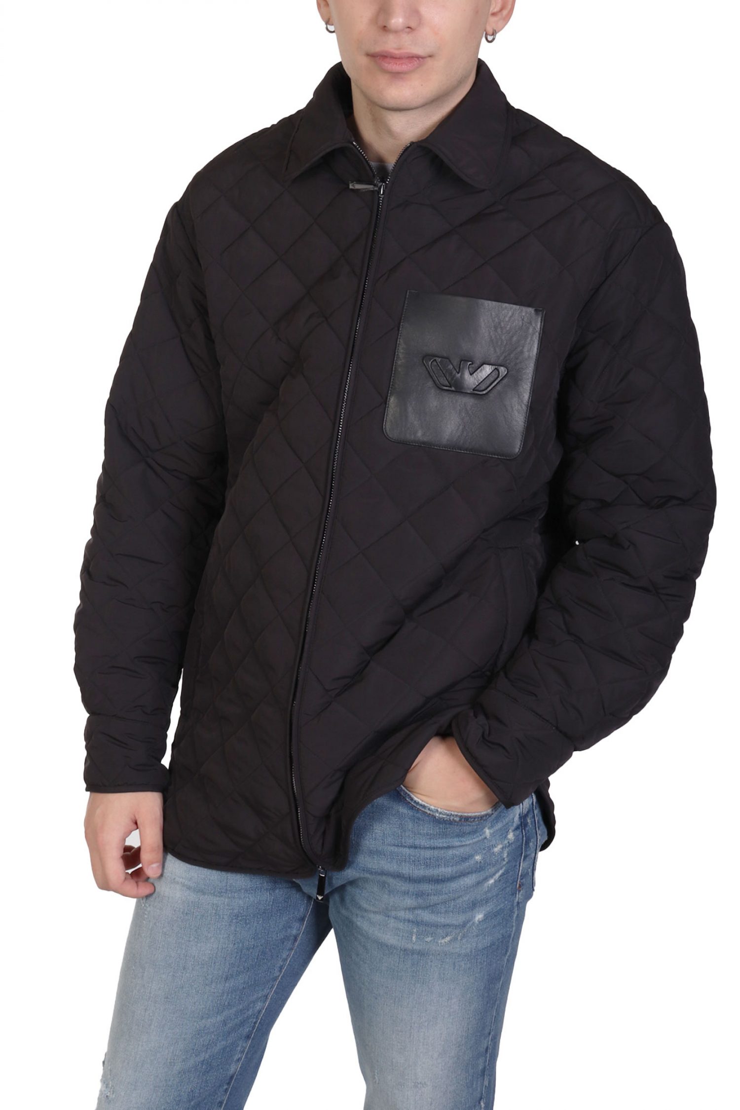 EMPORIO ARMANI ΜΠΟΥΦΑΝ JACKET ΚΑΠΙΤΟΝΕ MAYΡΟ φωτογραφία