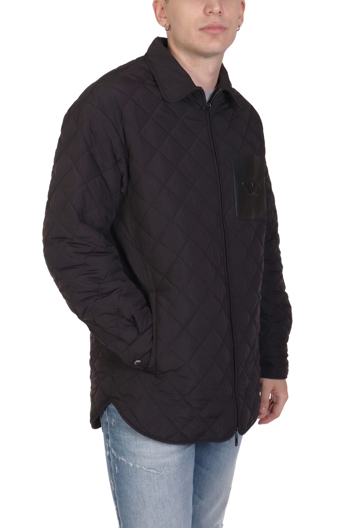 EMPORIO ARMANI ΜΠΟΥΦΑΝ JACKET ΚΑΠΙΤΟΝΕ MAYΡΟ φωτογραφία