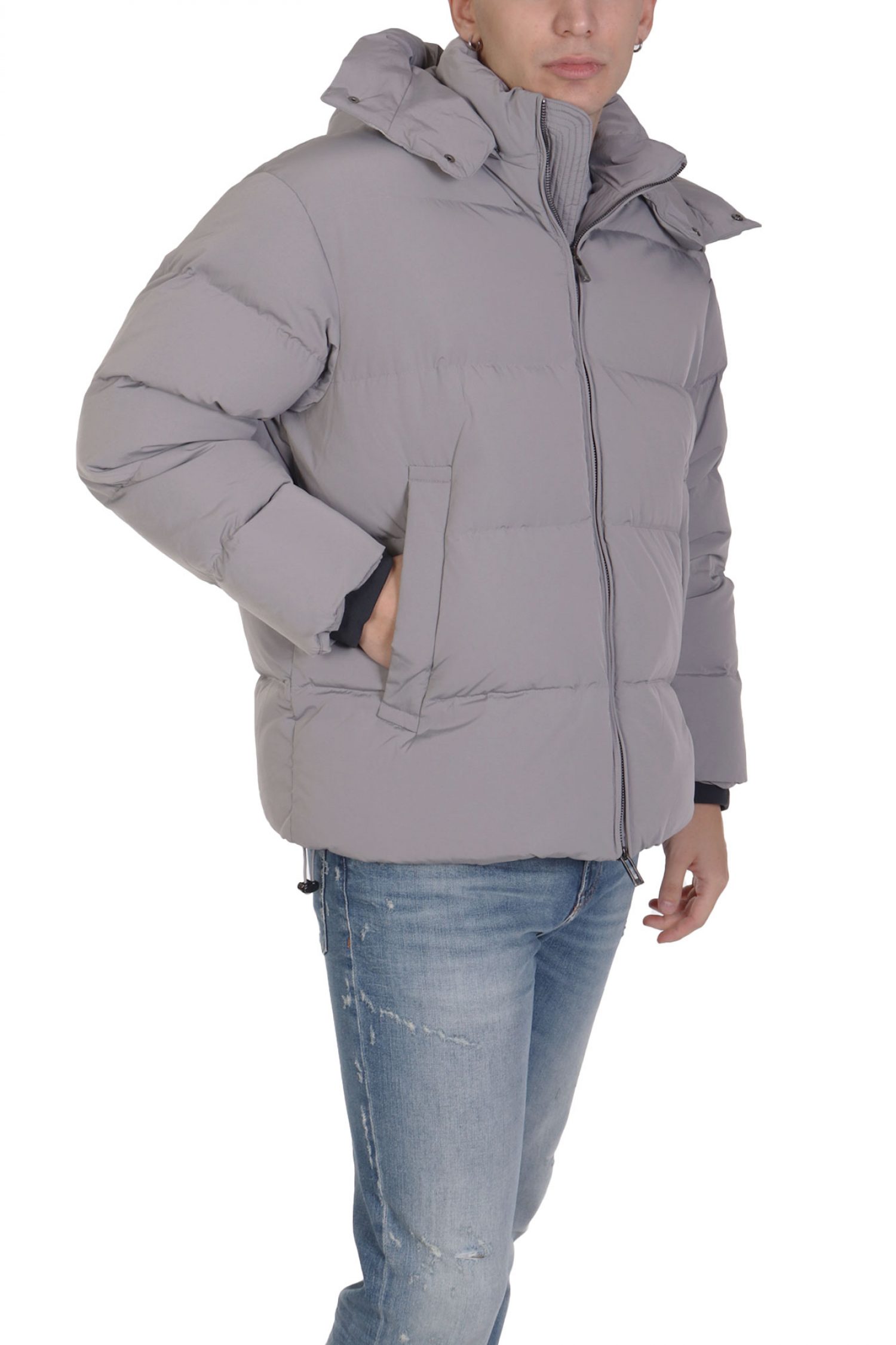 EMPORIO ARMANI ΜΠΟΥΦΑΝ ΠΟΥΠΟΥΛΟ ΑΠΟΣΠΩΜΕΝΗ ΚΟΥΚΟΥΛΑ ΓΚΡΙ φωτογραφία