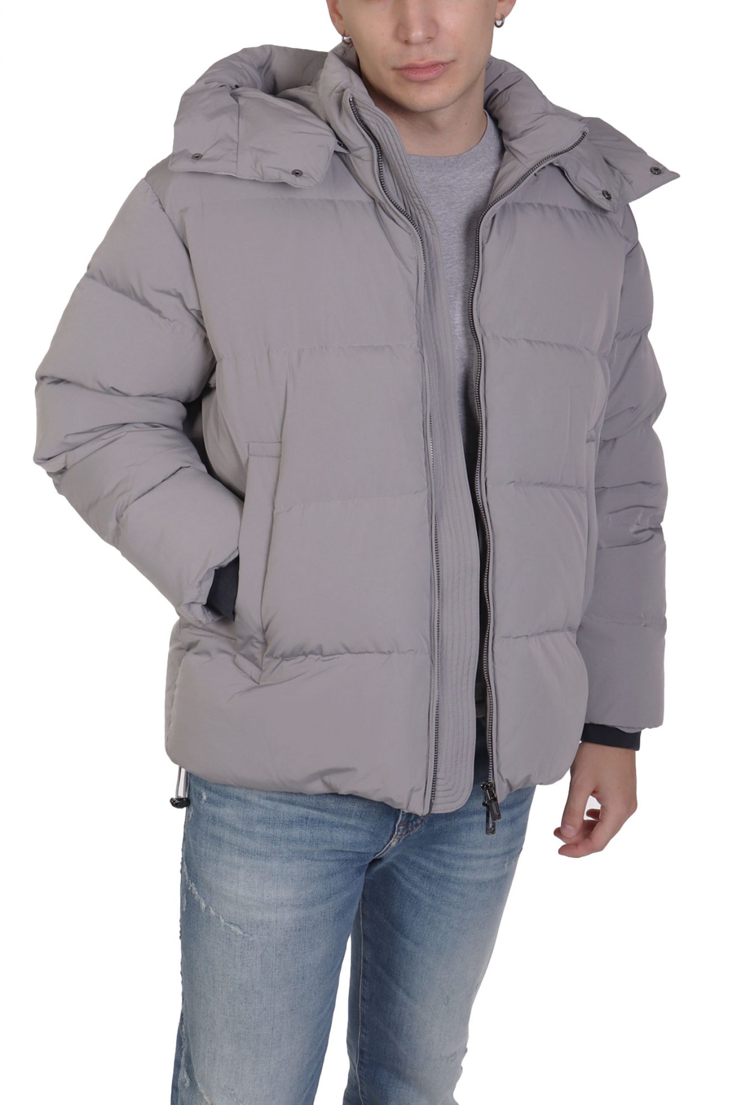 EMPORIO ARMANI ΜΠΟΥΦΑΝ ΠΟΥΠΟΥΛΟ ΑΠΟΣΠΩΜΕΝΗ ΚΟΥΚΟΥΛΑ ΓΚΡΙ φωτογραφία