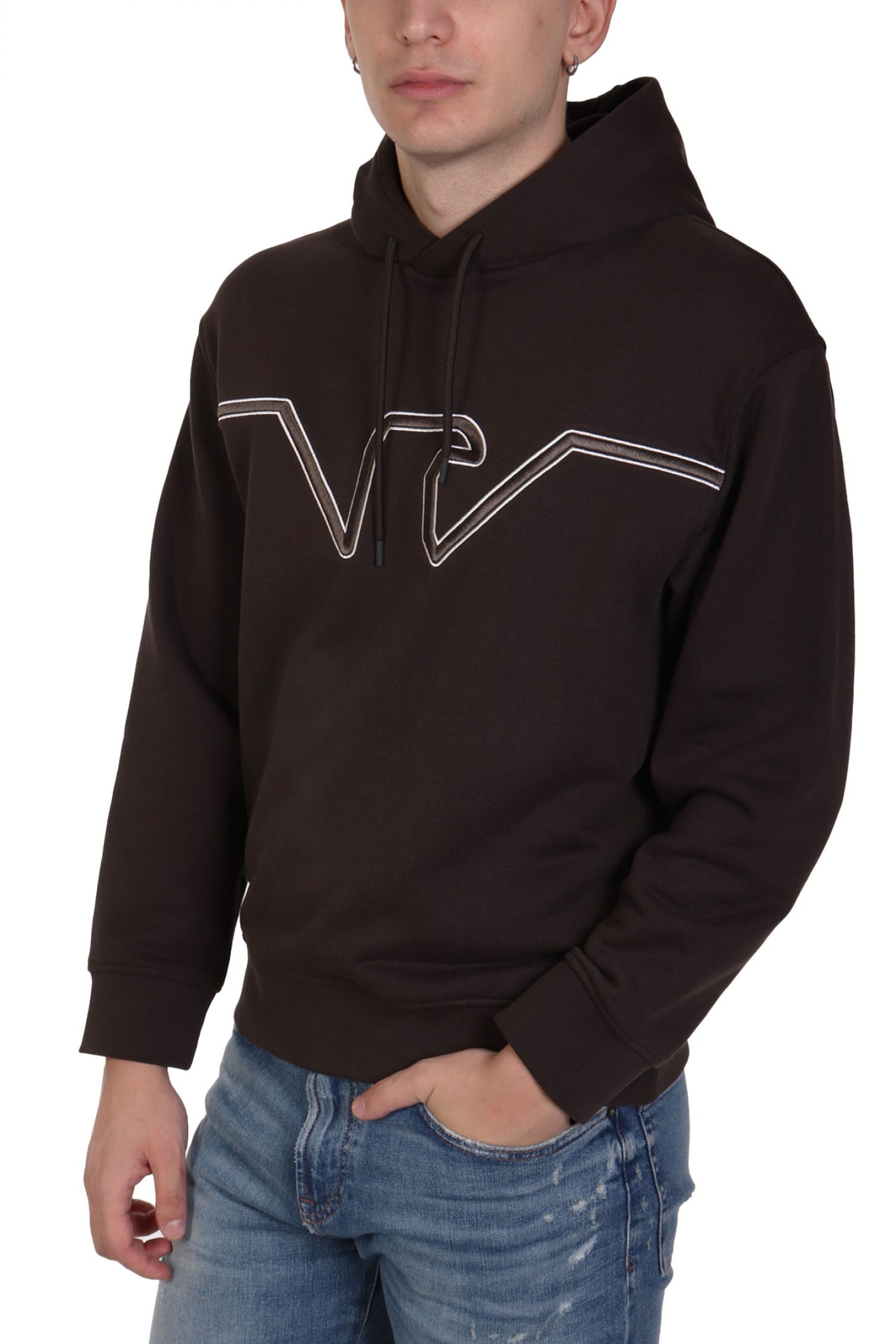 EMPORIO ARMANI ΦΟΥΤΕΡ HOODIE BIG EAGLE LOGO ΧΑΚΙ