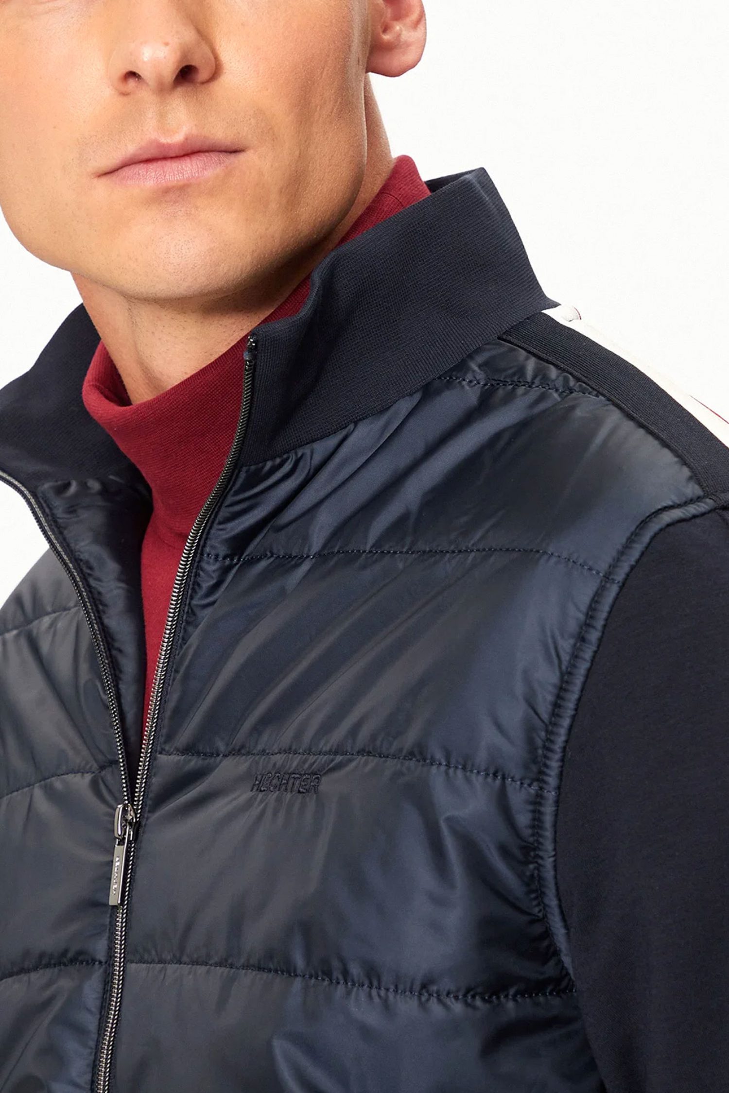 HECHTER ΖΑΚΕΤΑ SWEAT LOGO ΜΠΛΕ ΣΚΟΥΡΟ