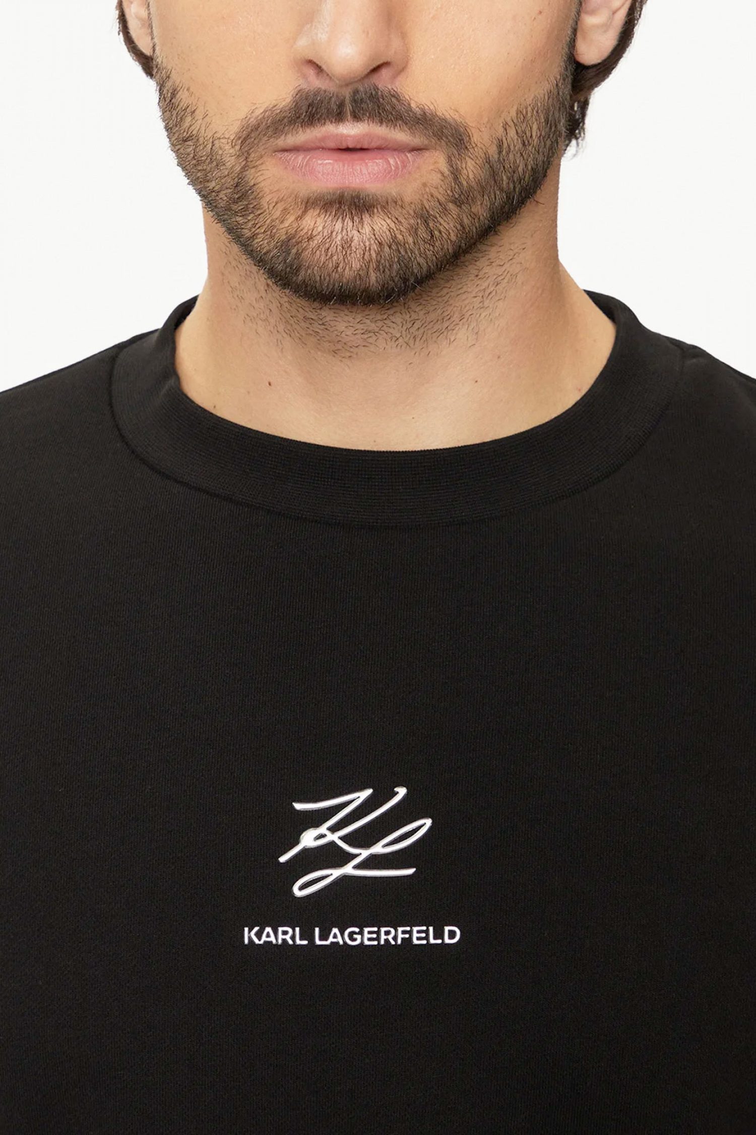 KARL LAGERFELD ΦΟΥΤΕΡ CREW NECK GOLD LOGO ΜΑΥΡΟ