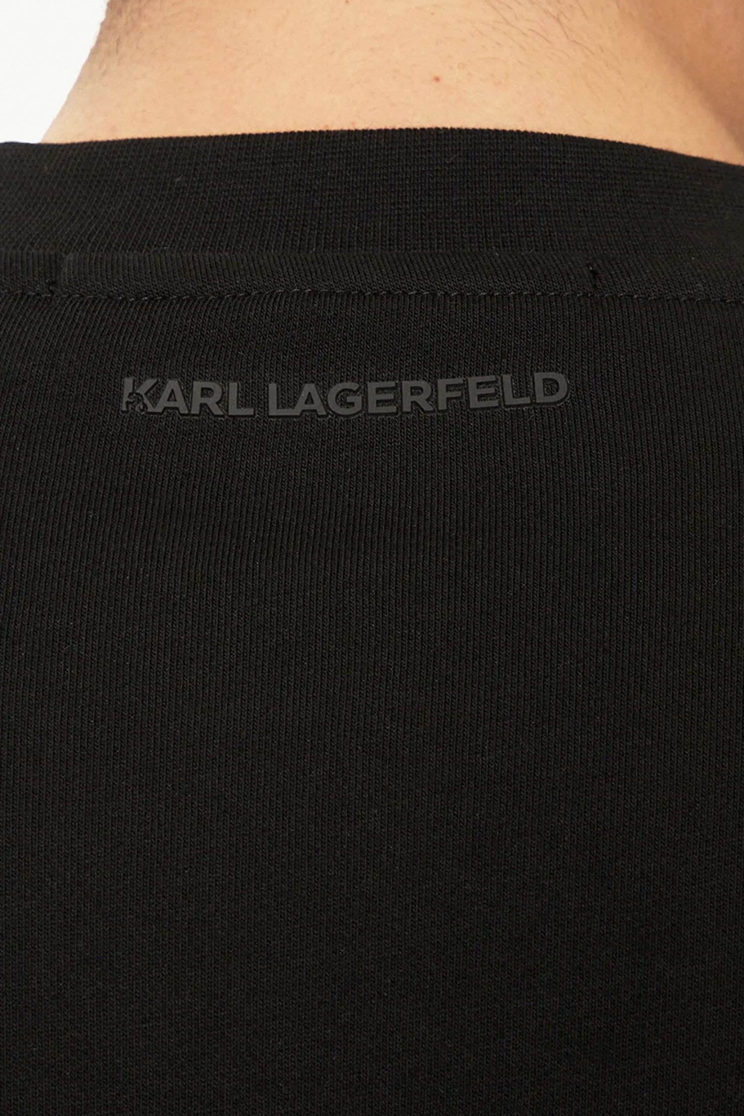 KARL LAGERFELD ΦΟΥΤΕΡ CREW NECK LOGO ΜΑΥΡΟ φωτογραφία