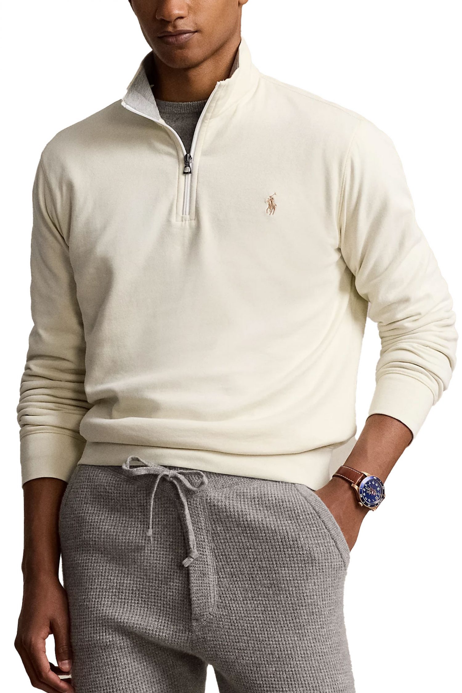 RALPH LAUREN ΦΟΥΤΕΡ HALFZIP LOGO ΕΚΡΟΥ