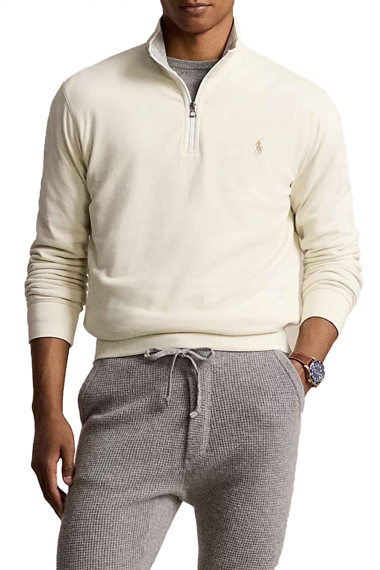 RALPH LAUREN ΦΟΥΤΕΡ HALFZIP LOGO ΕΚΡΟΥ