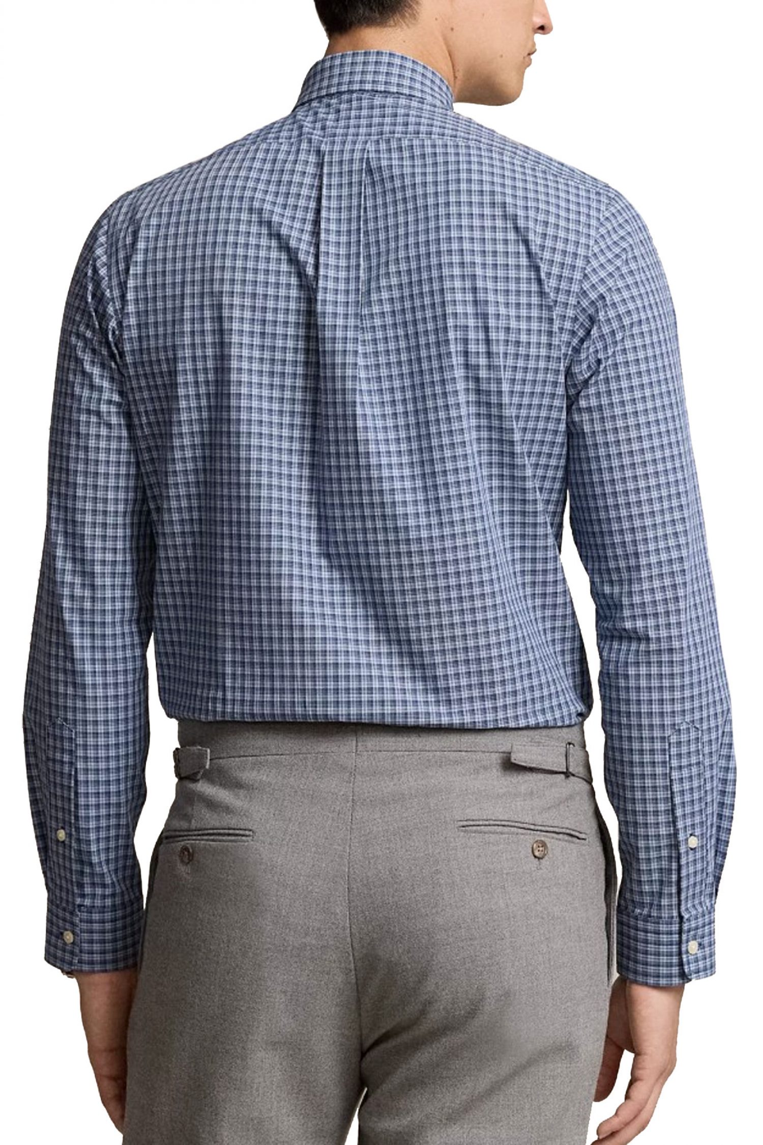 RALPH LAUREN ΠΟΥΚΑΜΙΣΟ BUTTON DOWN ΚΑΡΩ LOGO ΜΠΛΕ φωτογραφία