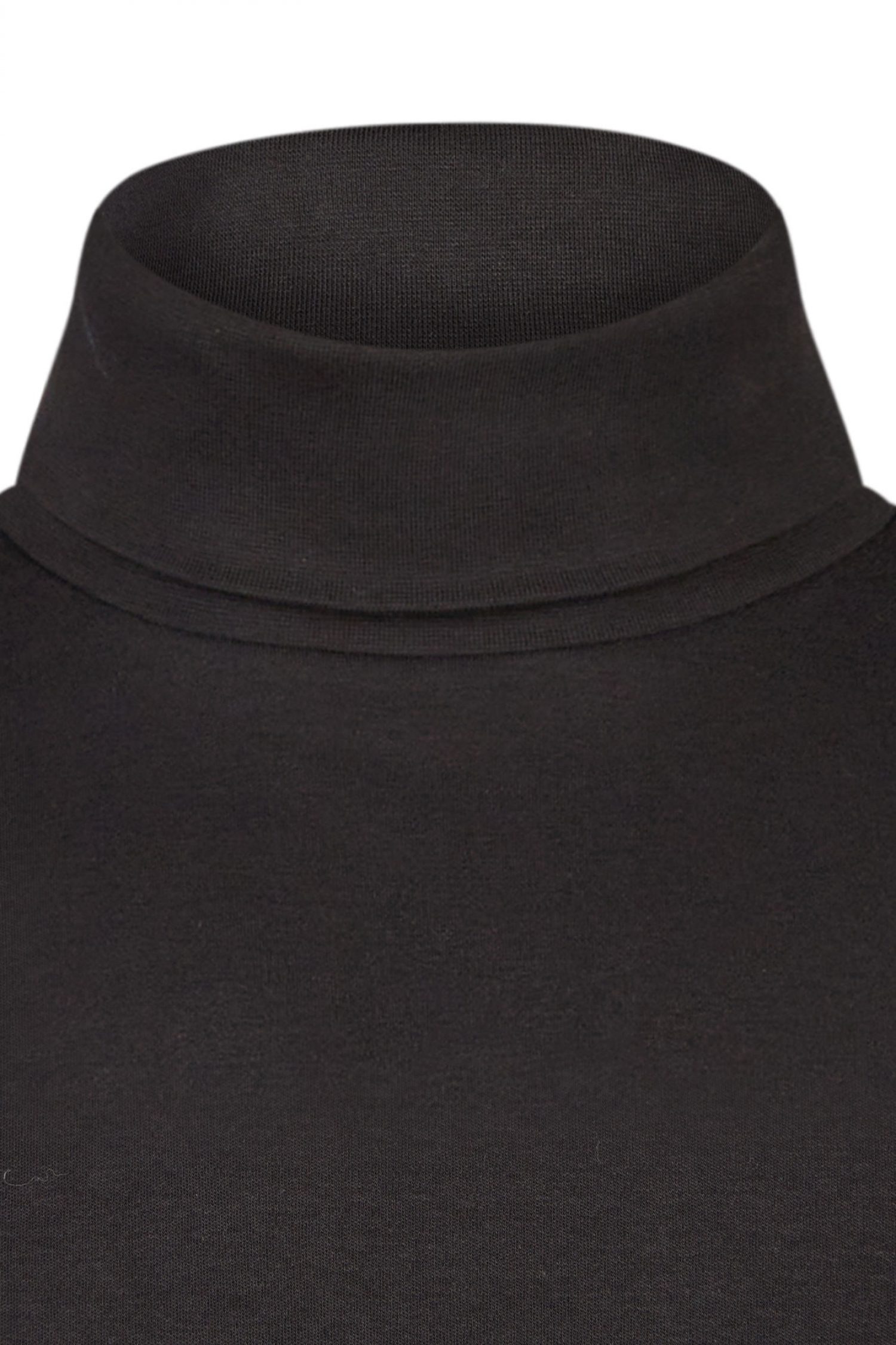 HECHTER T-SHIRT JERSEY ROLLNECK LOGO ΜΑΥΡΟ