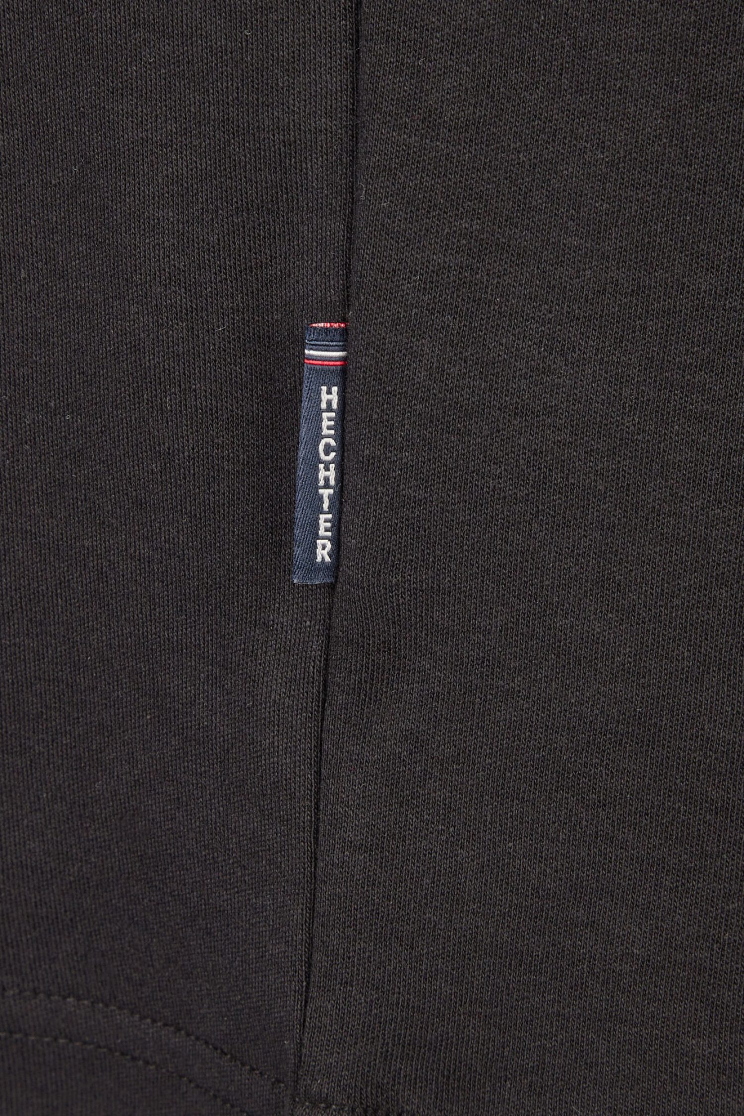 HECHTER T-SHIRT JERSEY ROLLNECK LOGO ΜΑΥΡΟ