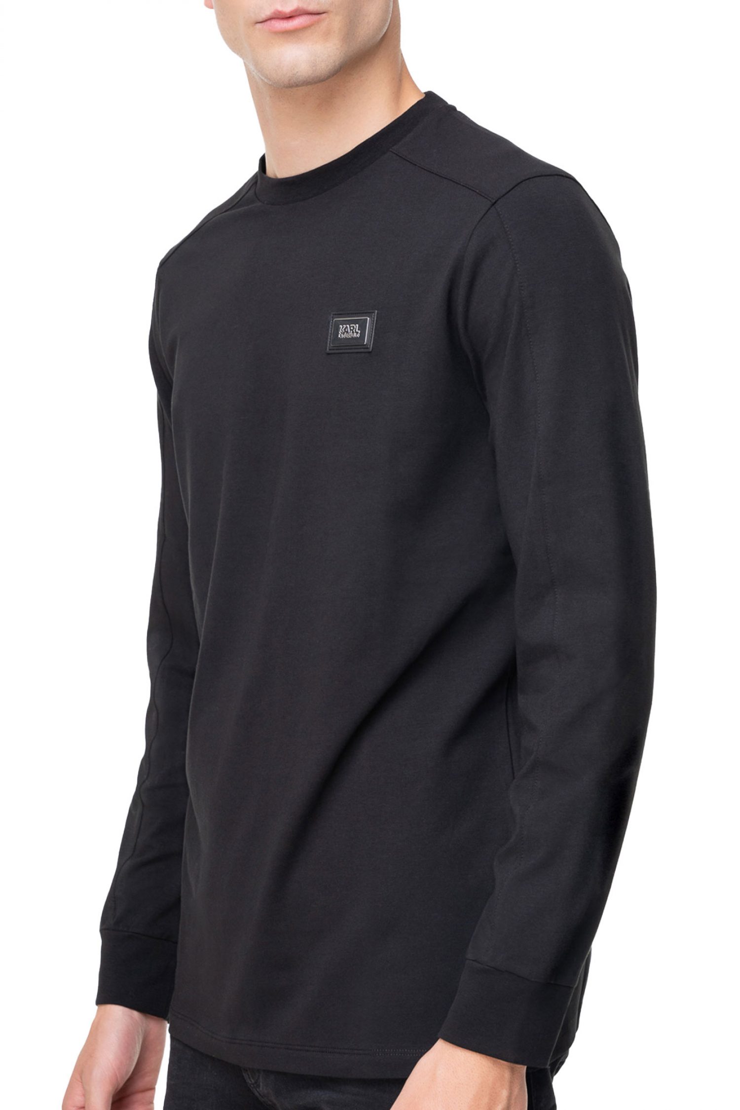 KARL LAGERFELD T-SHIRT LOGO ΜΑΥΡΟ φωτογραφία