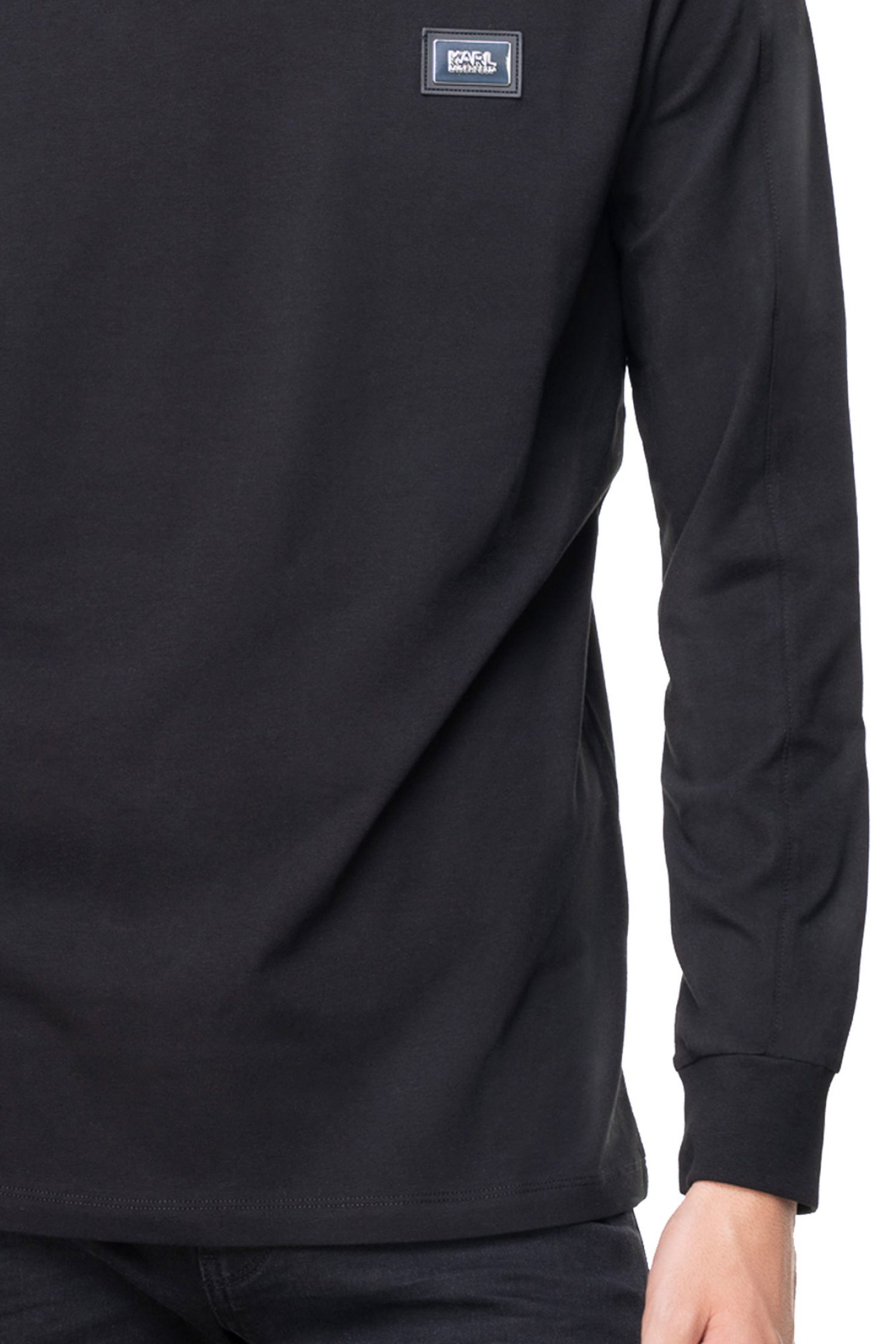 KARL LAGERFELD T-SHIRT LOGO ΜΑΥΡΟ φωτογραφία