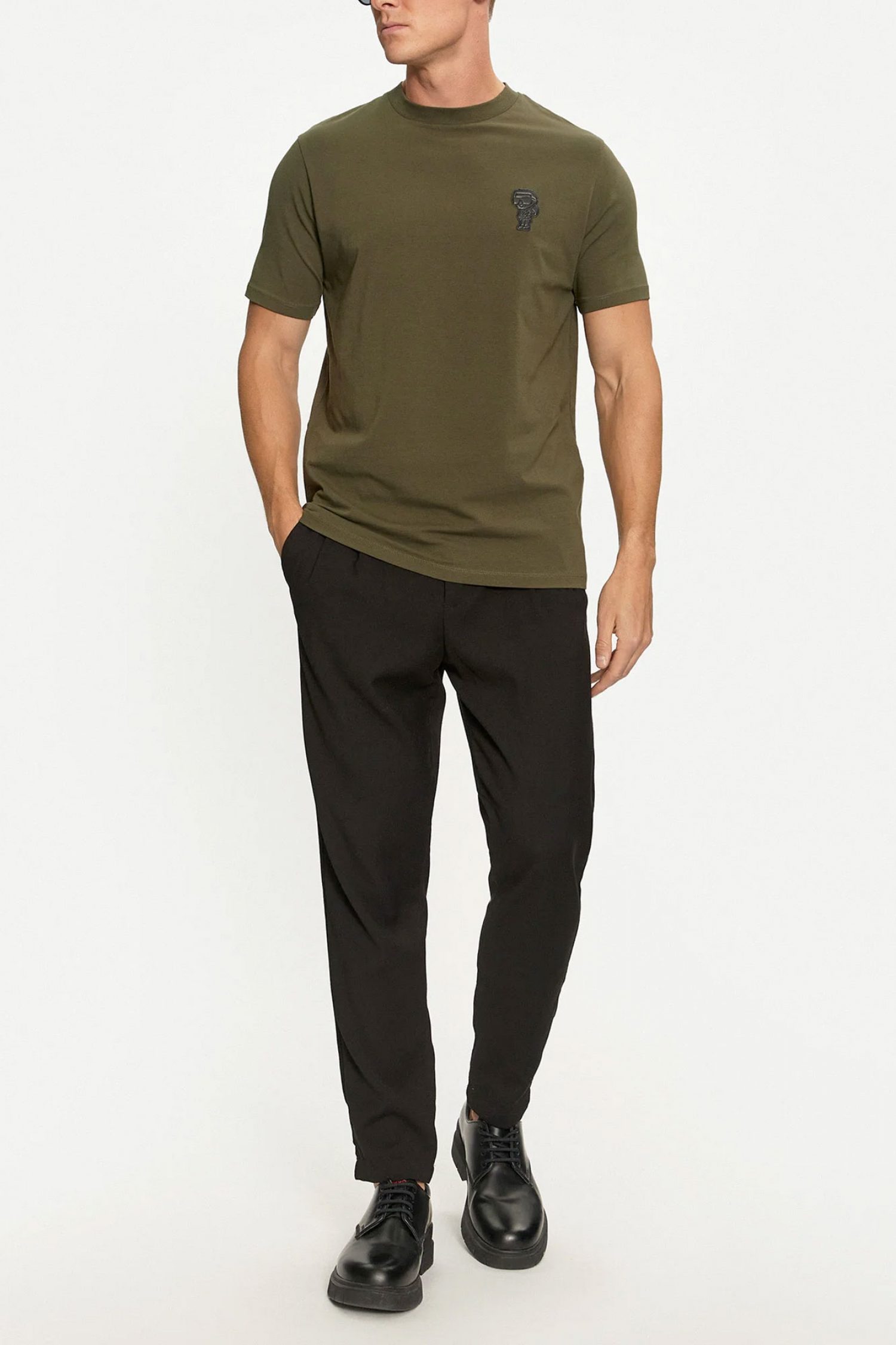 KARL LAGERFELD T-SHIRT LOGO ΧΑΚΙ φωτογραφία