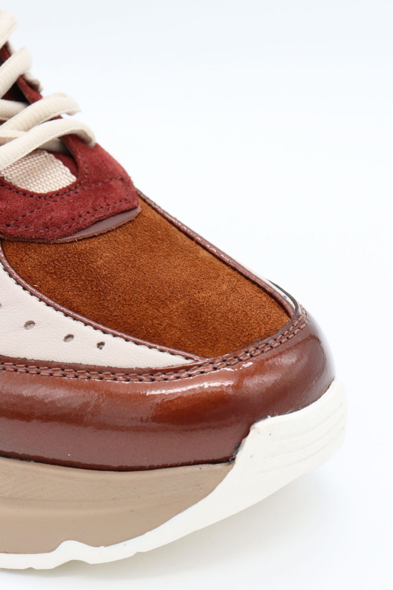 HOGL ΠΑΠΟΥΤΣΙΑ SNEAKERS METAΛΛΙΚΕΣ ΛΕΠΤΟΜΕΡΕΙΕΣ ΣΟΥΕΤ ΚΑΙ ΔΕΡΜΑ ΠΟΛΥΧΡΩΜΟ ΜΠΕΖ/ΜΠΟΡΝΤΩ/ΚΑΦΕ φωτογραφία