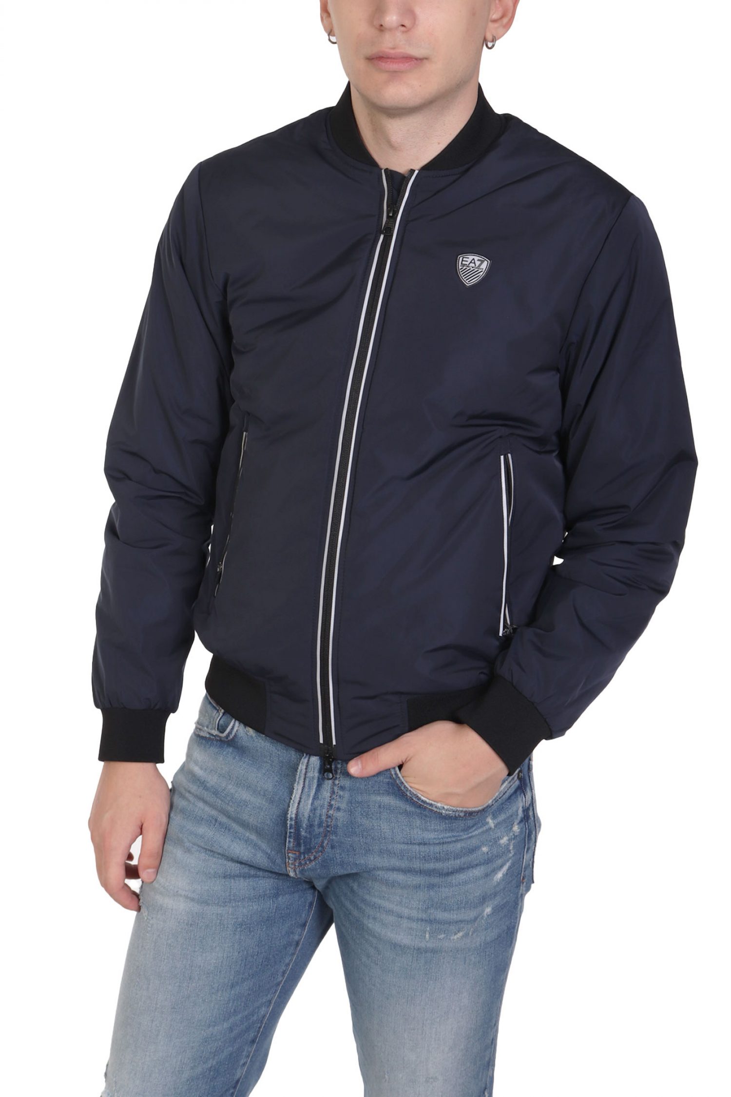 ARMANI 7 ΜΠΟΥΦΑΝ BOMBER LOGO ΜΠΛΕ