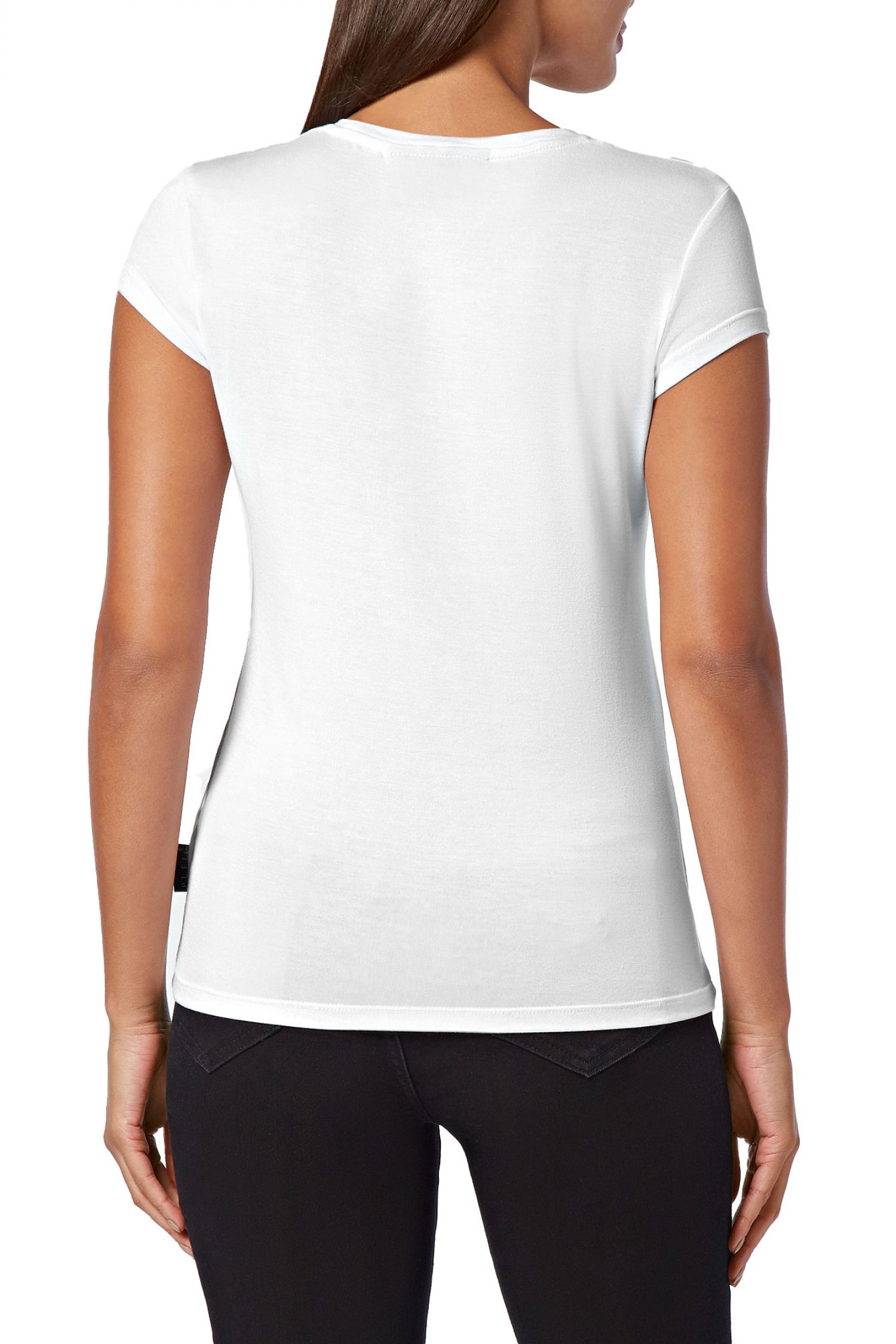 PHILIPP PLEIN T-SHIRT SEXY PURE HEXAGON LOGO ΛΕΥΚΟ