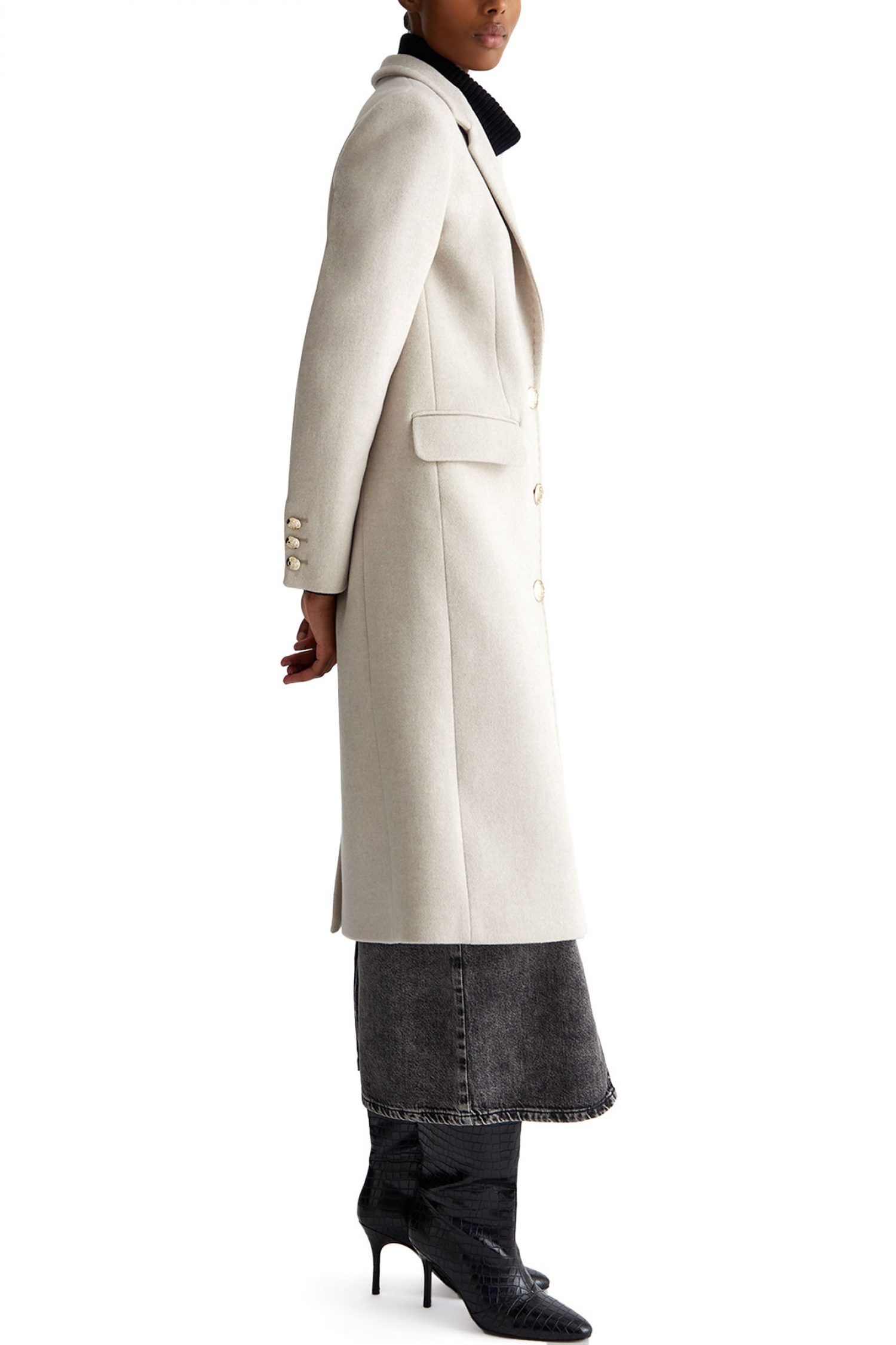 LIU-JO ΠΑΛΤΟ SLIM ΕΚΡΟΥ φωτογραφία