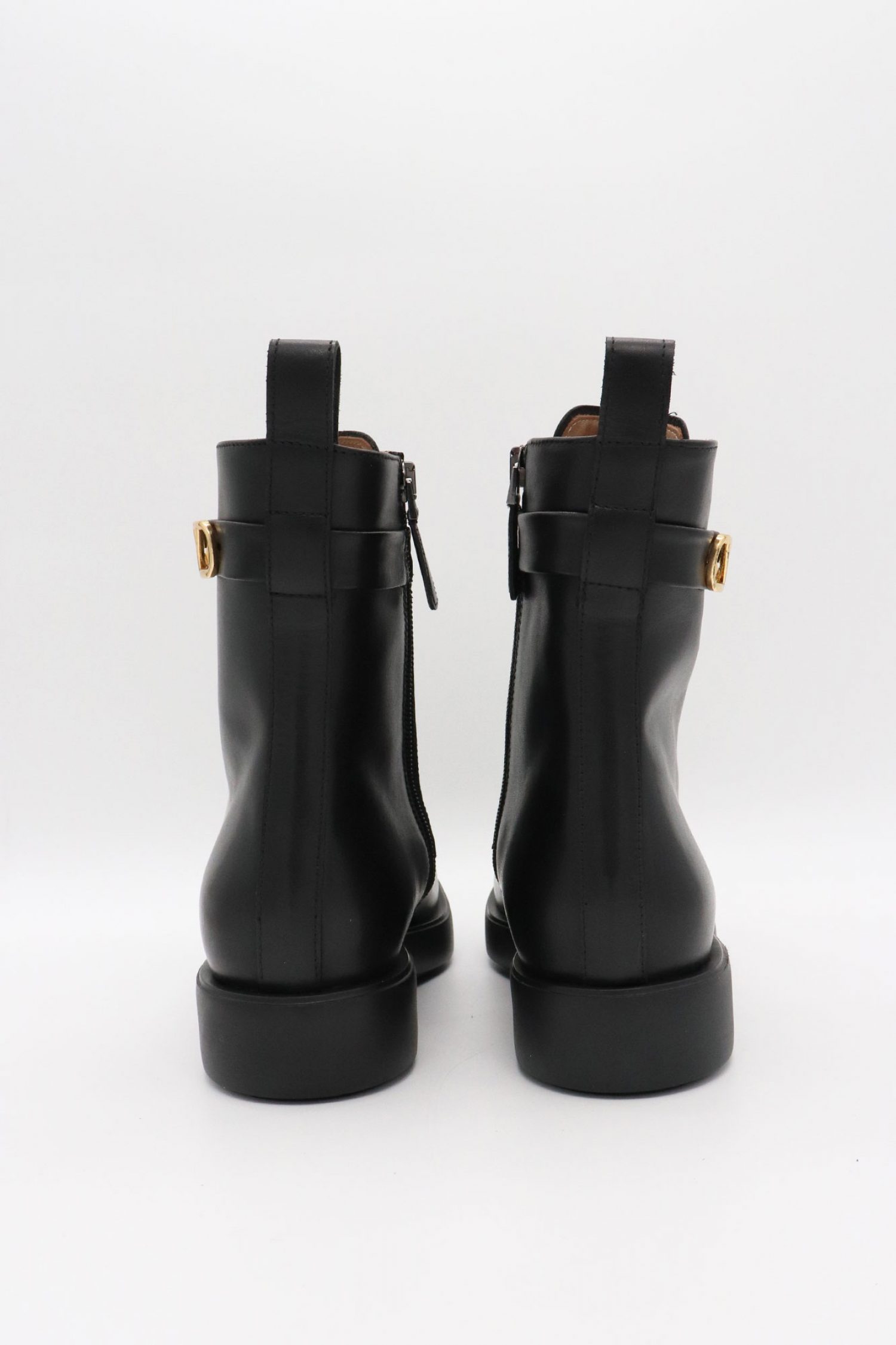 EMPORIO ARMANI ΠΑΠΟΥΤΣΙΑ ΜΠΟΤΕΣ ΑΡΒΥΛΑΚΙ LOGO ΦΕΡΜΟΥΑΡ ΜΑΥΡΟ