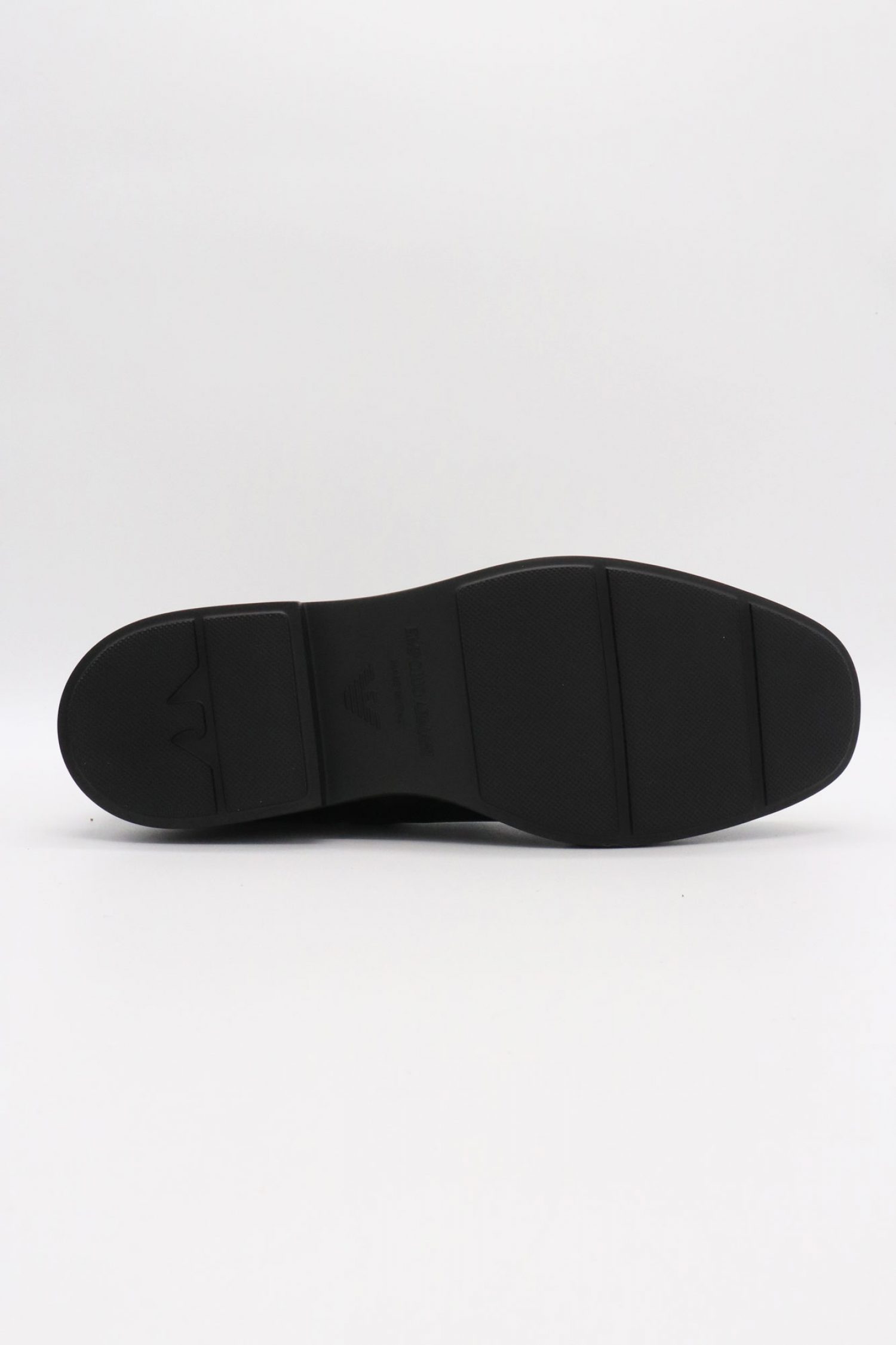 EMPORIO ARMANI ΠΑΠΟΥΤΣΙΑ ΜΠΟΤΕΣ ΑΡΒΥΛΑΚΙ LOGO ΦΕΡΜΟΥΑΡ ΜΑΥΡΟ