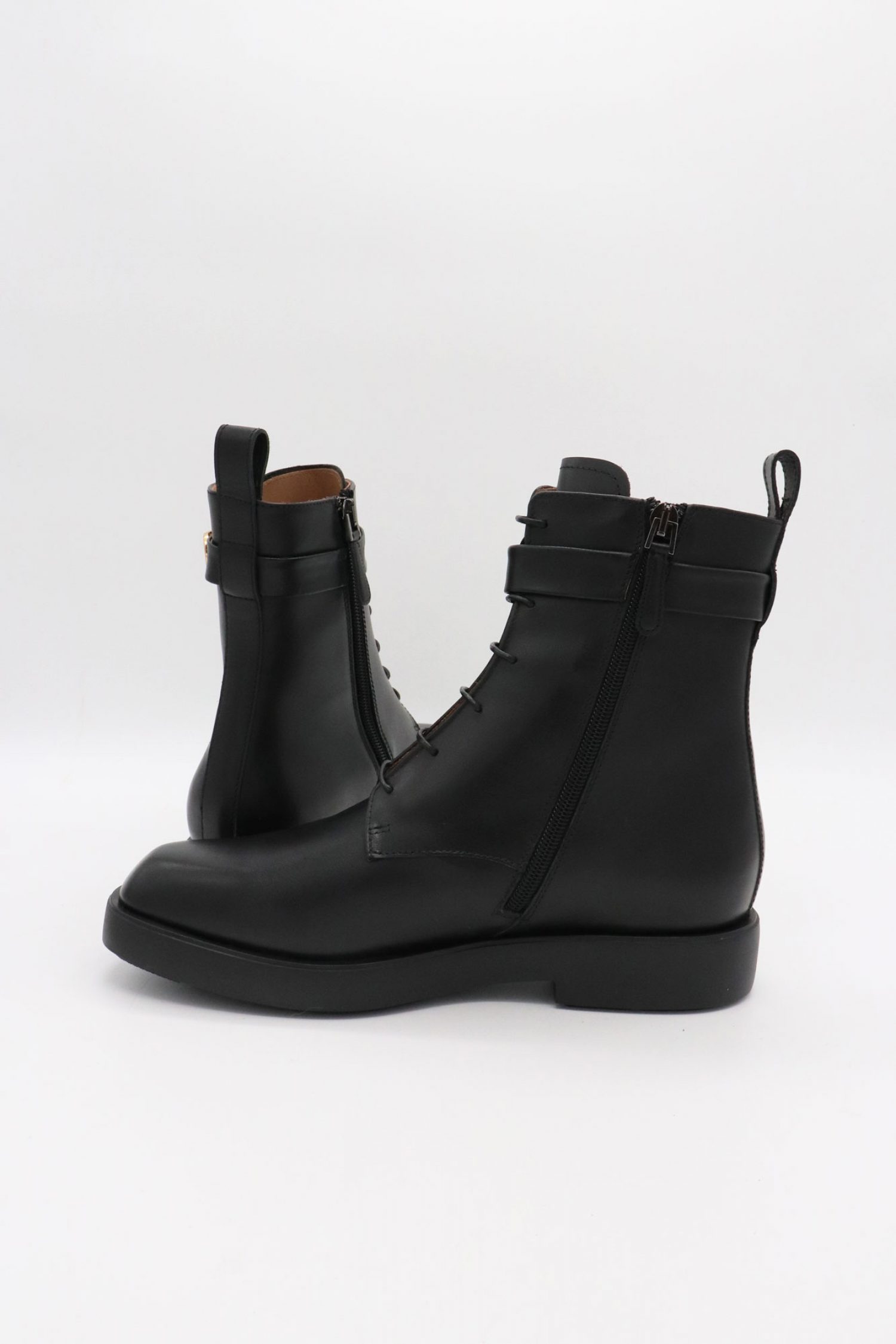 EMPORIO ARMANI ΠΑΠΟΥΤΣΙΑ ΜΠΟΤΕΣ ΑΡΒΥΛΑΚΙ LOGO ΦΕΡΜΟΥΑΡ ΜΑΥΡΟ