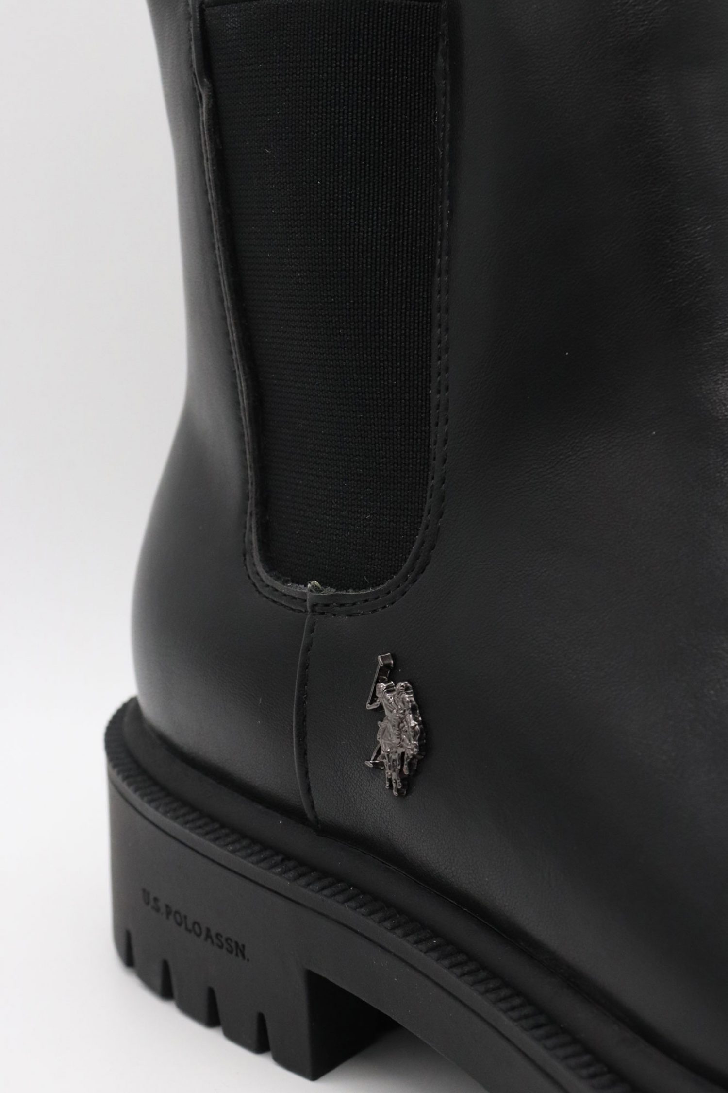 U.S. POLO ASSN. ΠΑΠΟΥΤΣΙΑ MΠΟΤΑΚΙΑ LOGO ΜΑΥΡΟ