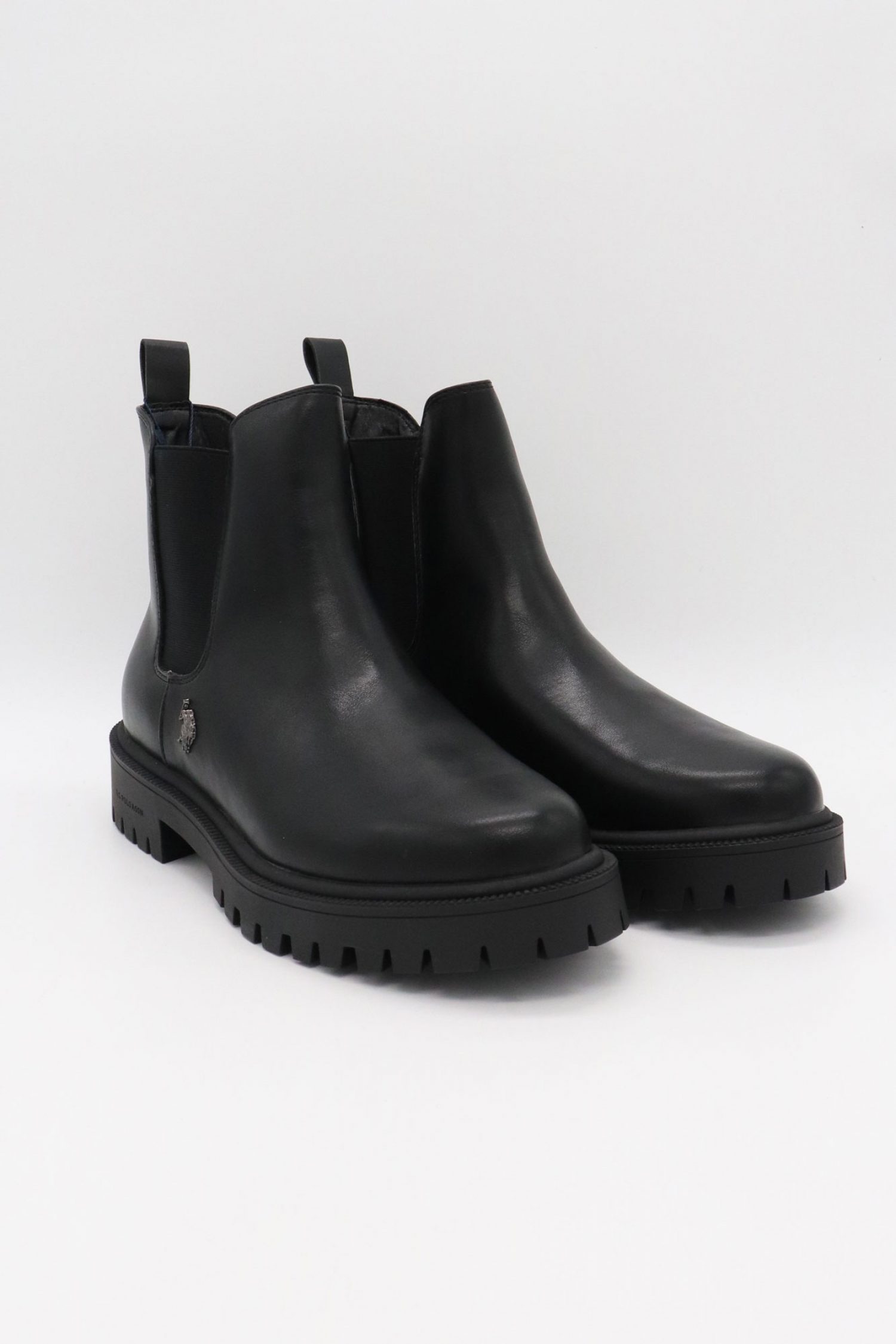 U.S. POLO ASSN. ΠΑΠΟΥΤΣΙΑ MΠΟΤΑΚΙΑ LOGO ΜΑΥΡΟ