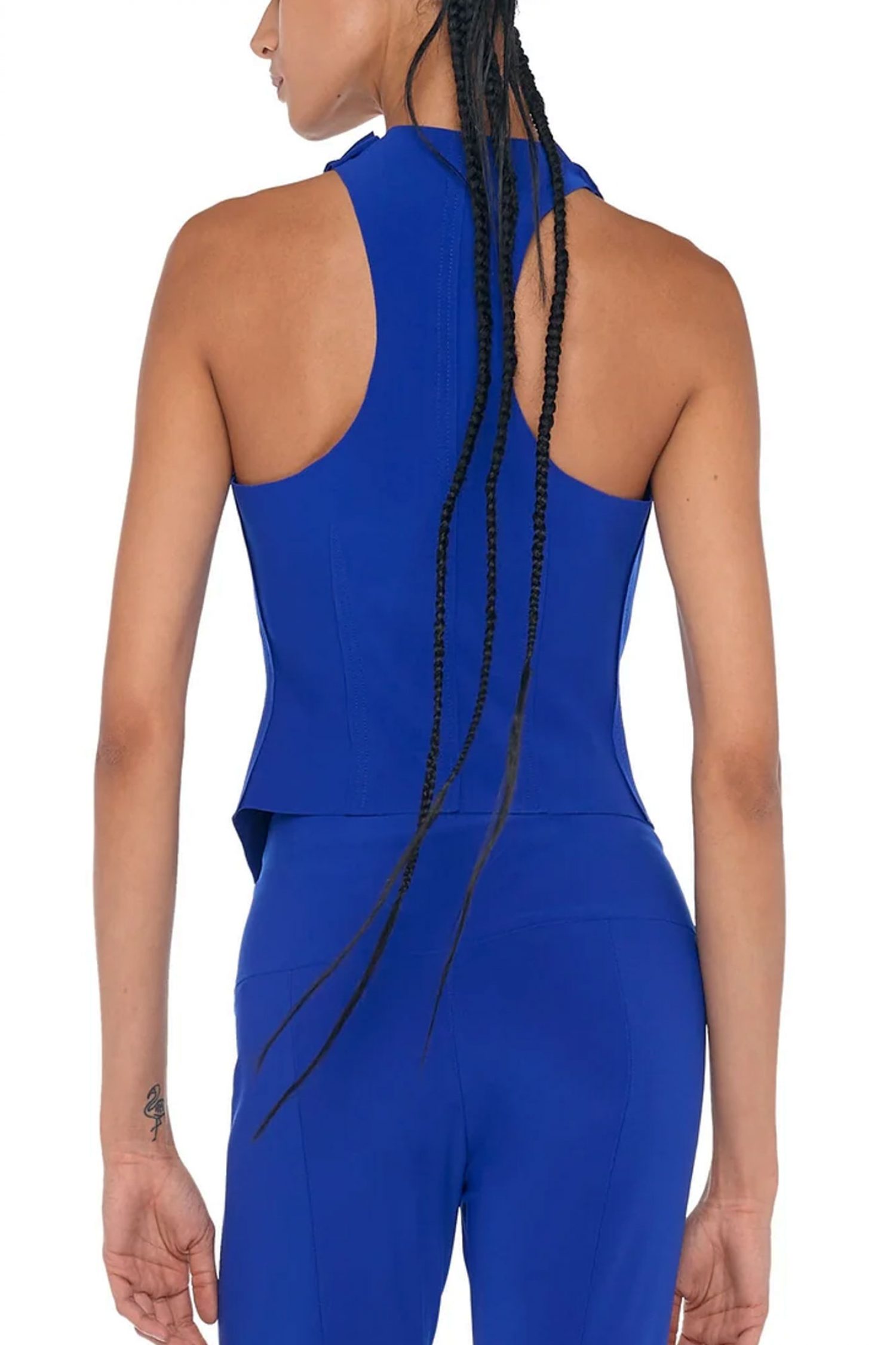 NORMA KAMALI ΓΙΛΕΚΟ SIMPLE VEST ΗΛΕΚΤΡΙΚ ΜΠΛΕ