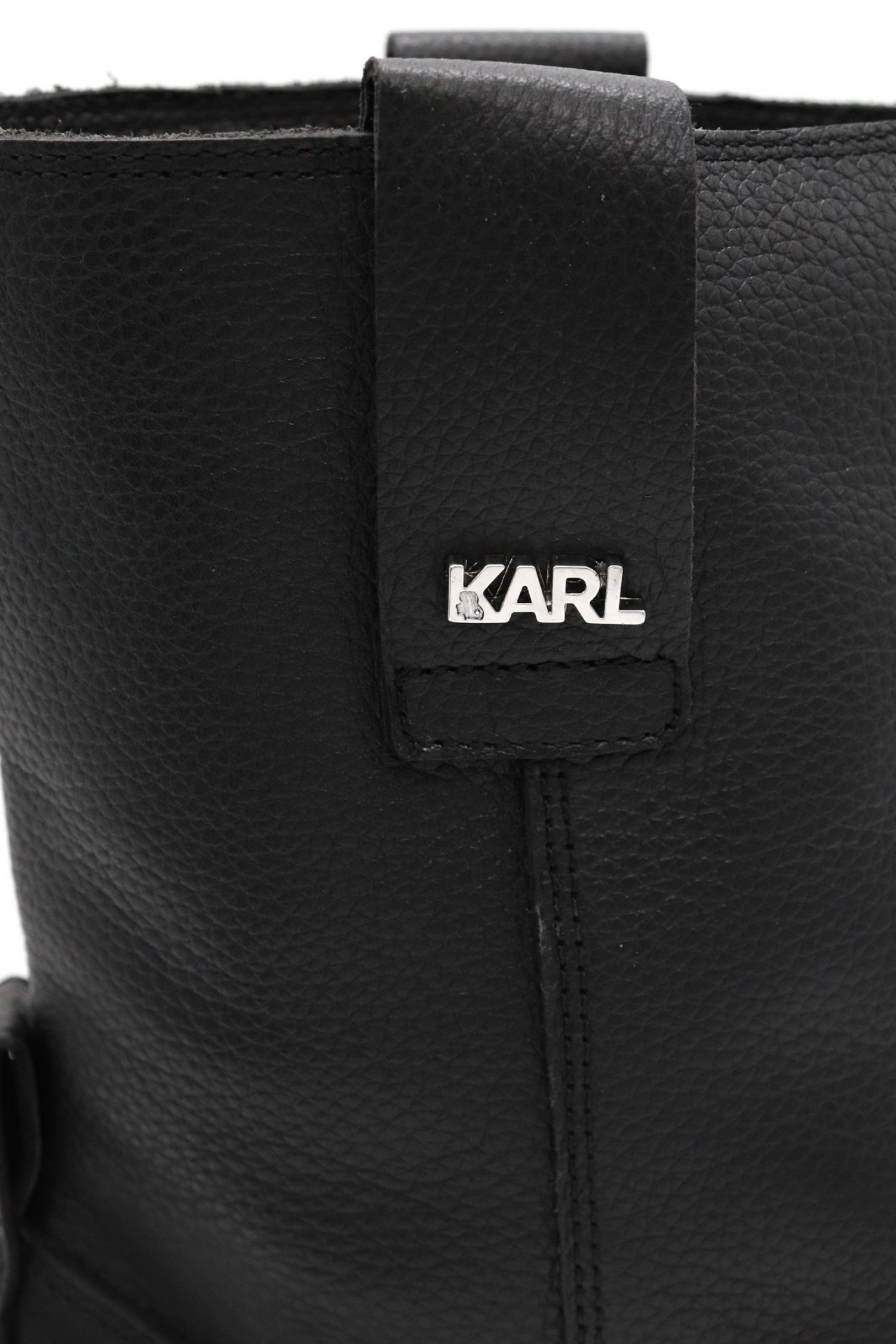 KARL LAGERFELD ΠΑΠΟΥΤΣΙΑ BROOKLYN HI MID LEG BOOT LOGO ΜΑΥΡΟ φωτογραφία