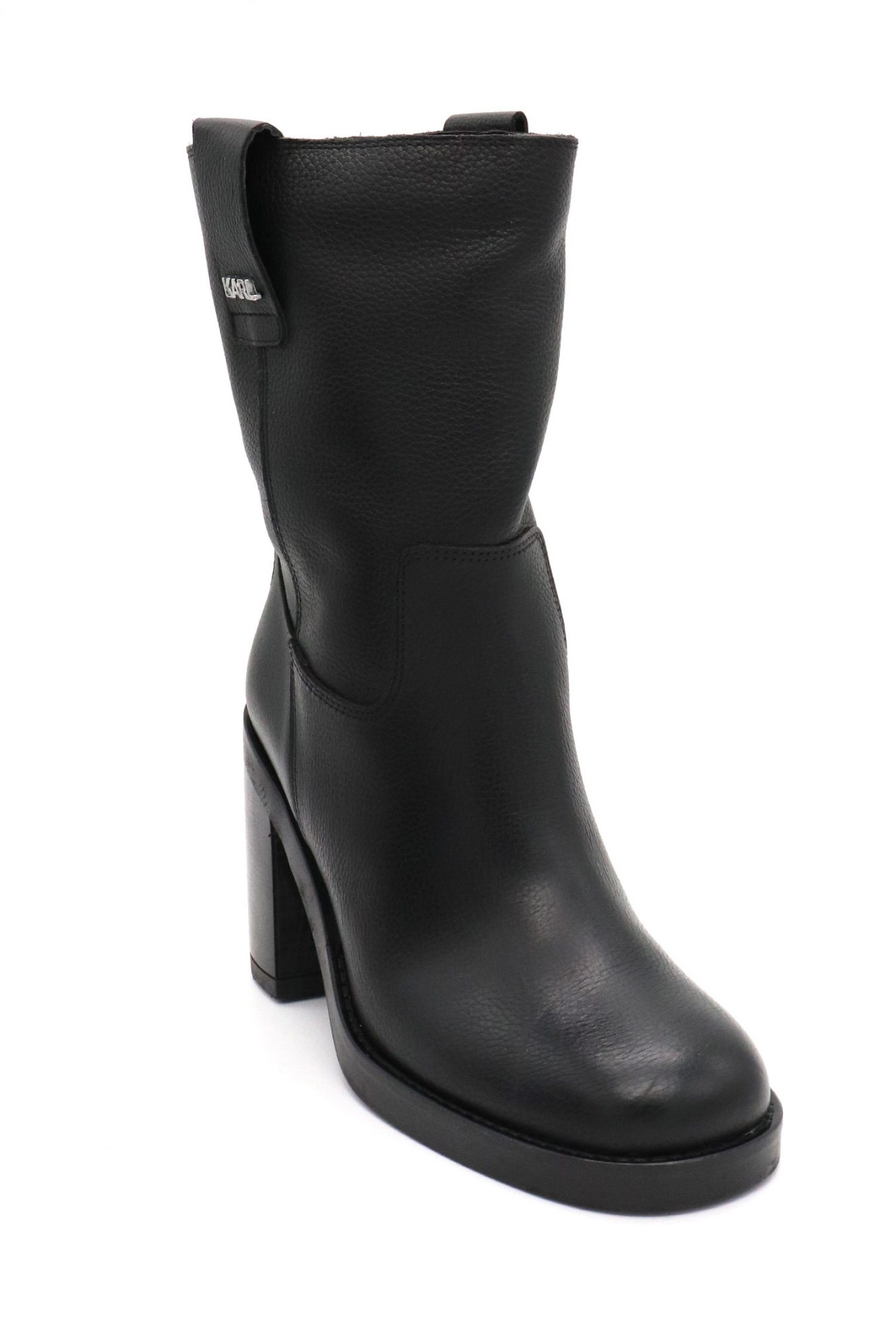 KARL LAGERFELD ΠΑΠΟΥΤΣΙΑ BROOKLYN HI MID LEG BOOT LOGO ΜΑΥΡΟ φωτογραφία