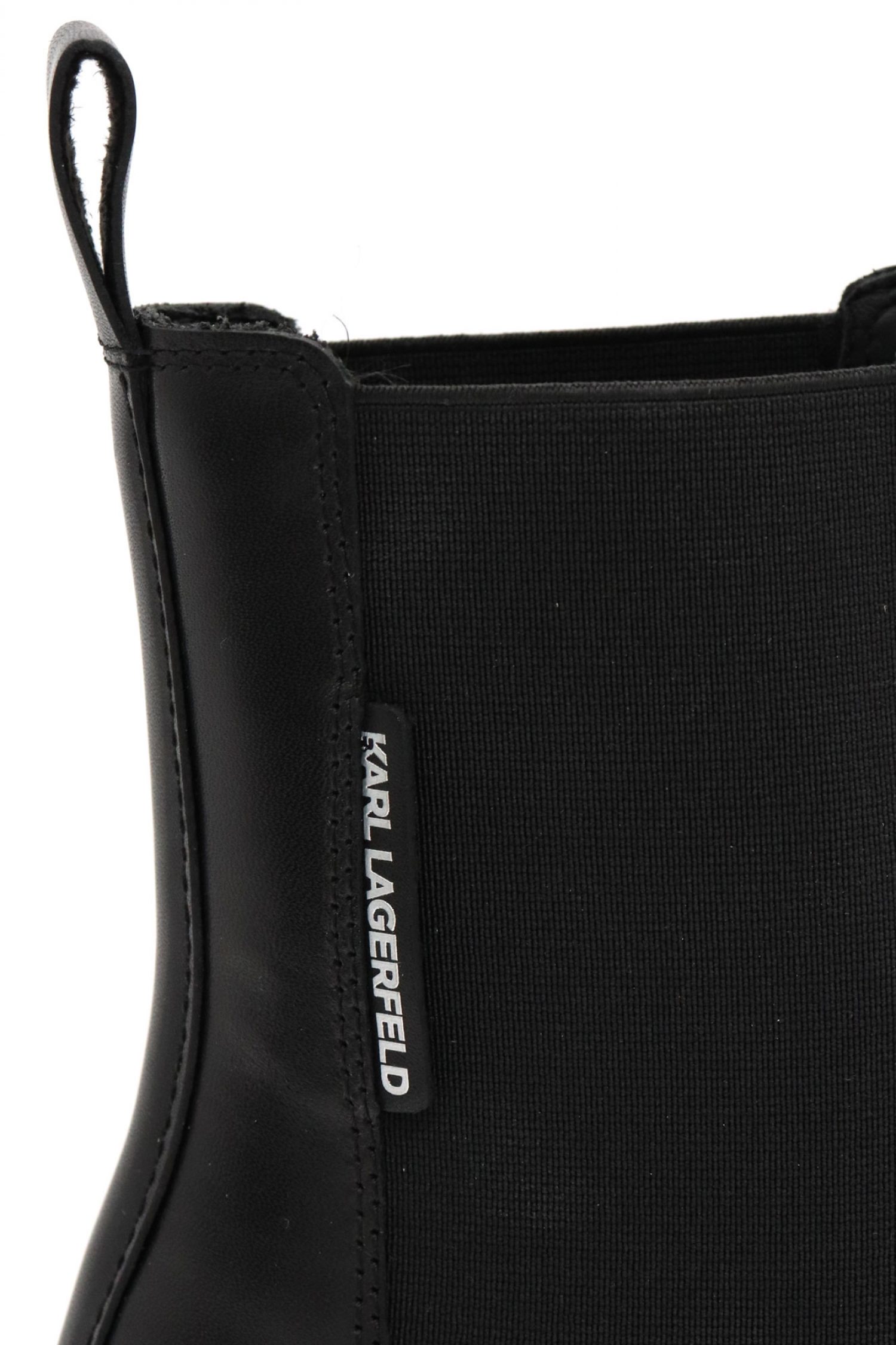 KARL LAGERFELD ΠΑΠΟΥΤΣΙΑ MΠΟΤΑΚΙΑ AΝKLE GORE BOOT ΤΡΟΥΞ LOGO ΜΑΥΡΟ φωτογραφία