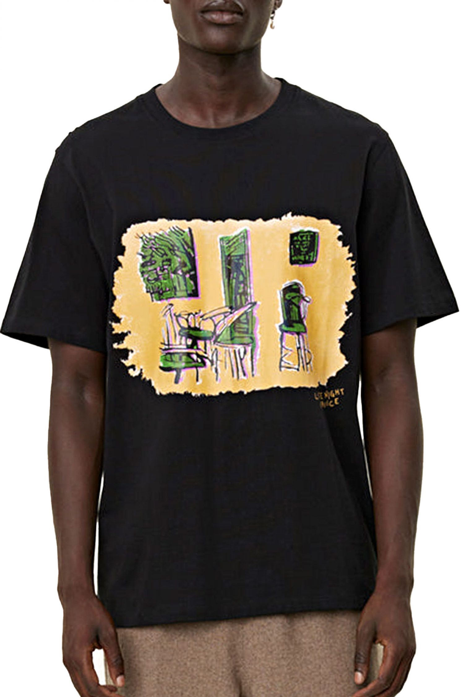 LES DEUX BERKELEY T-SHIRT LOGO ΜΑΥΡΟ