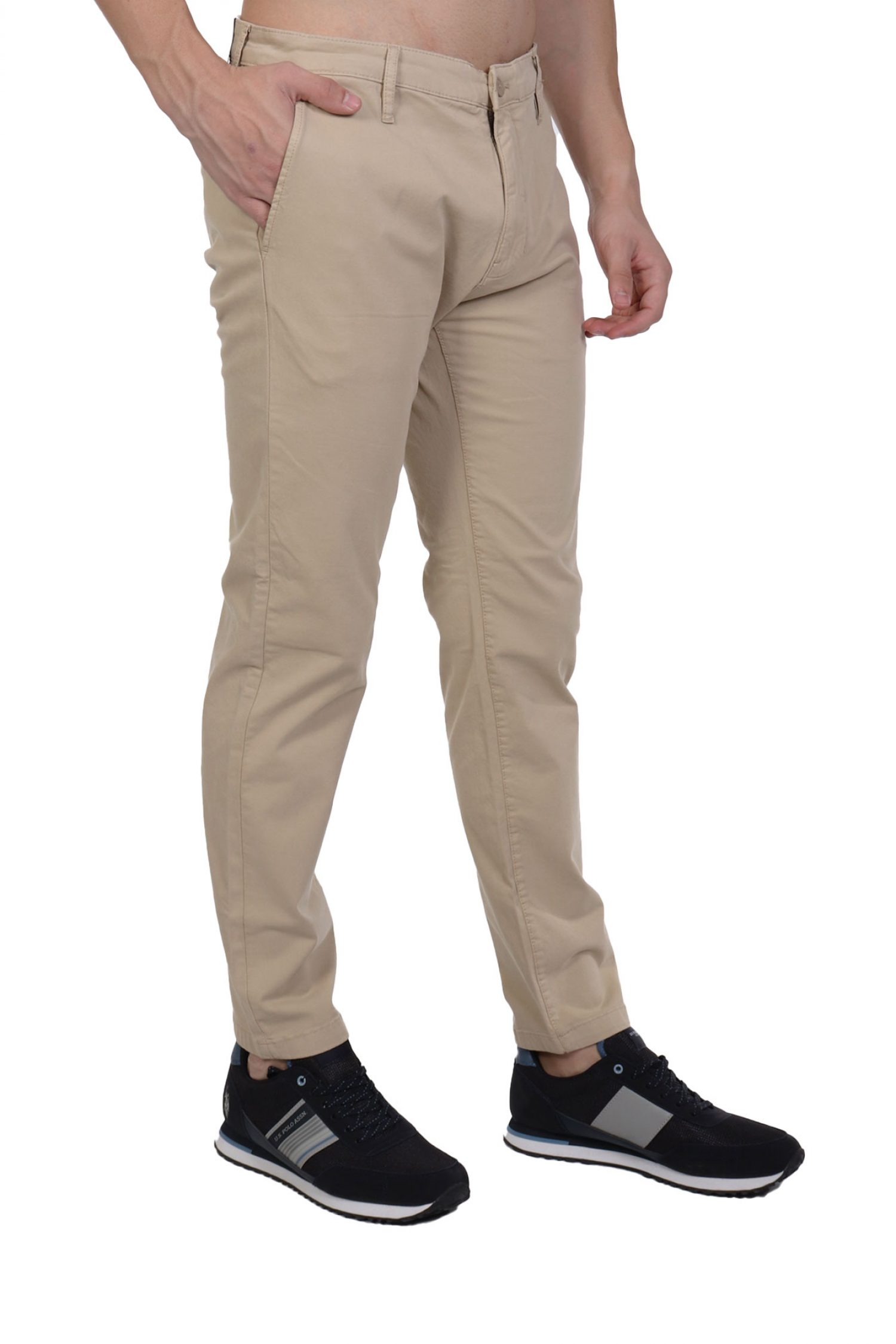 GUESS JEANS ΠΑΝΤΕΛΟΝΙ CHINO SLIM FIT ΜΠΕΖ