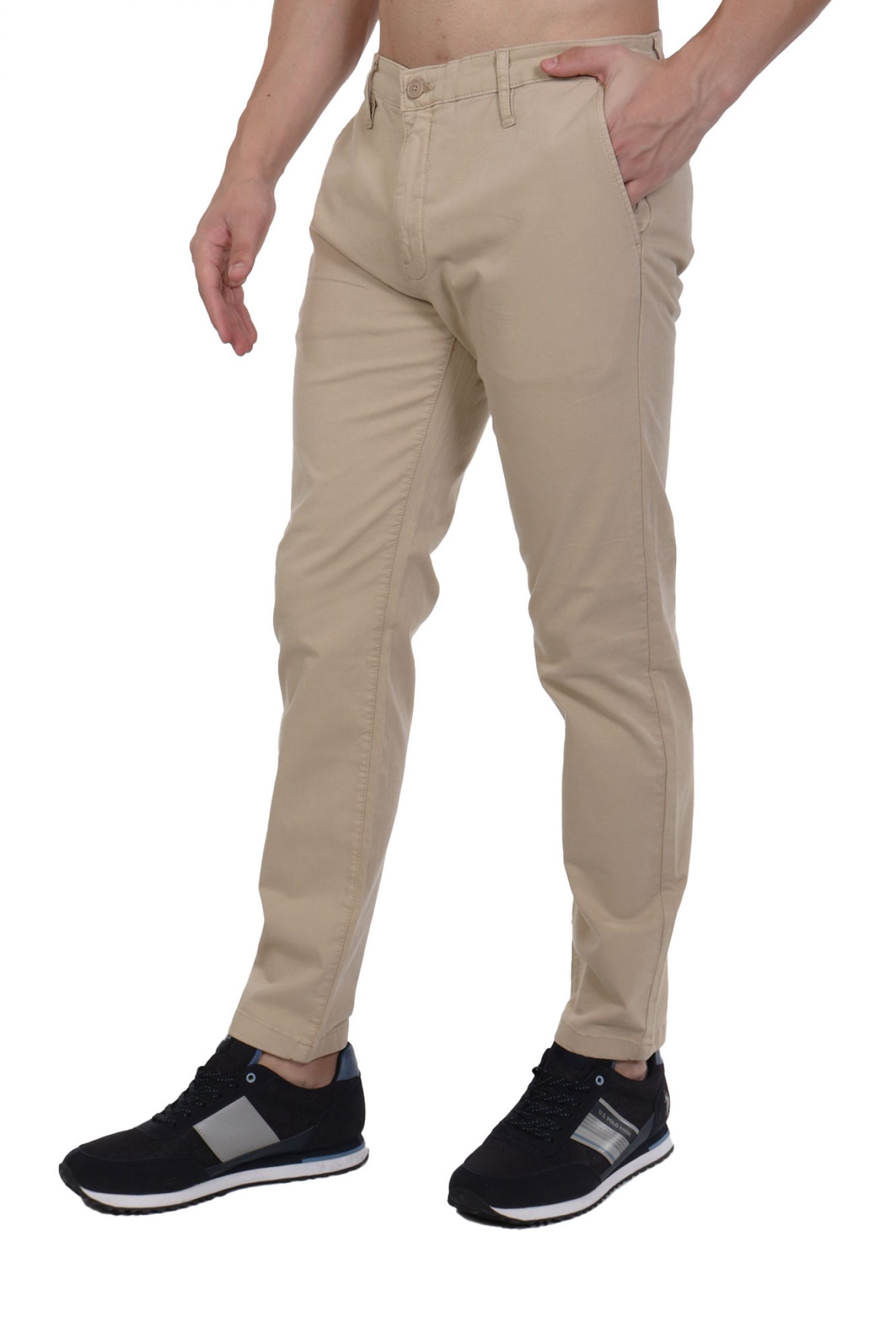 GUESS JEANS ΠΑΝΤΕΛΟΝΙ CHINO SLIM FIT ΜΠΕΖ