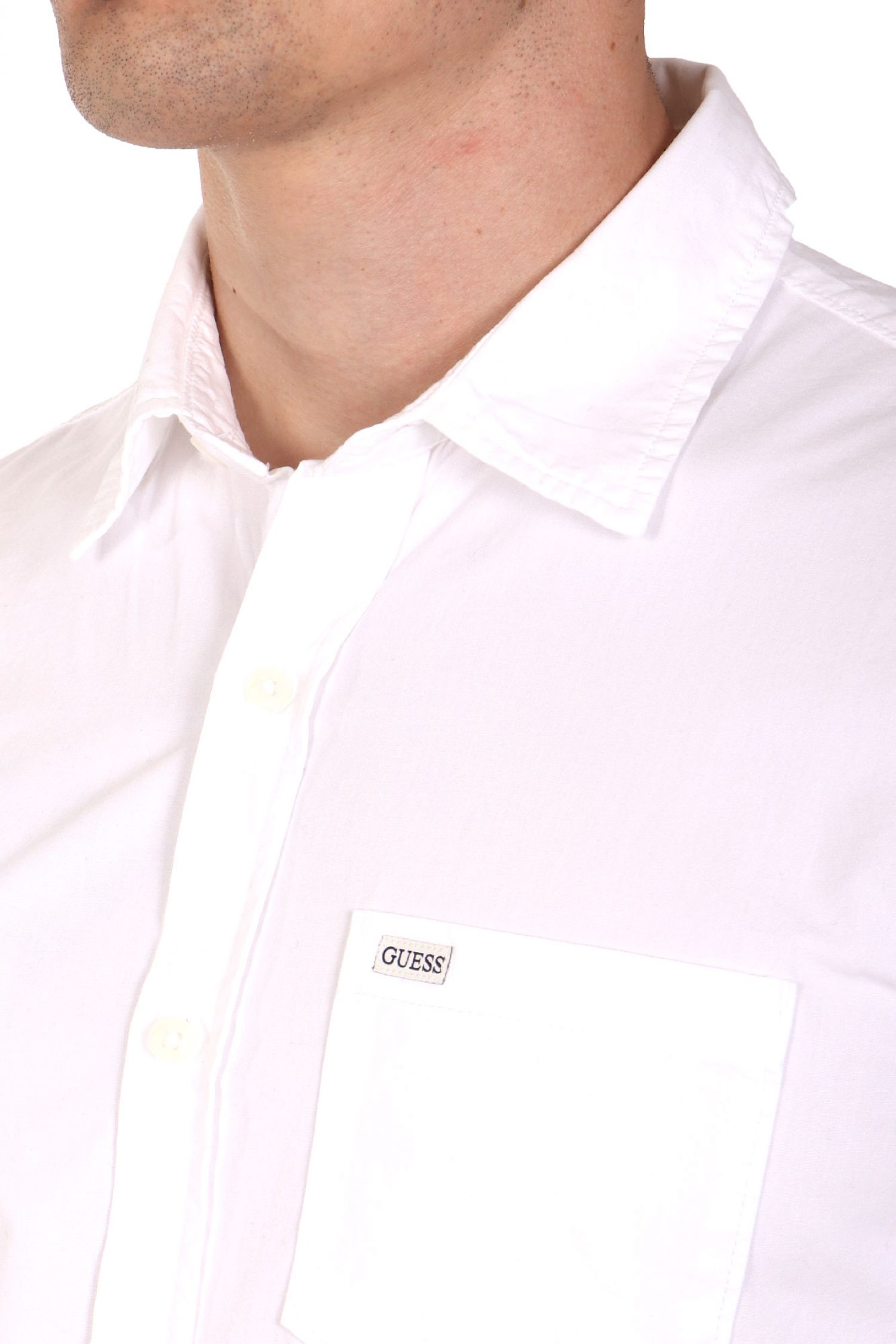 GUESS JEANS ΠΟΥΚΑΜΙΣΟ SLIM FIT ΛΕΥΚΟ φωτογραφία