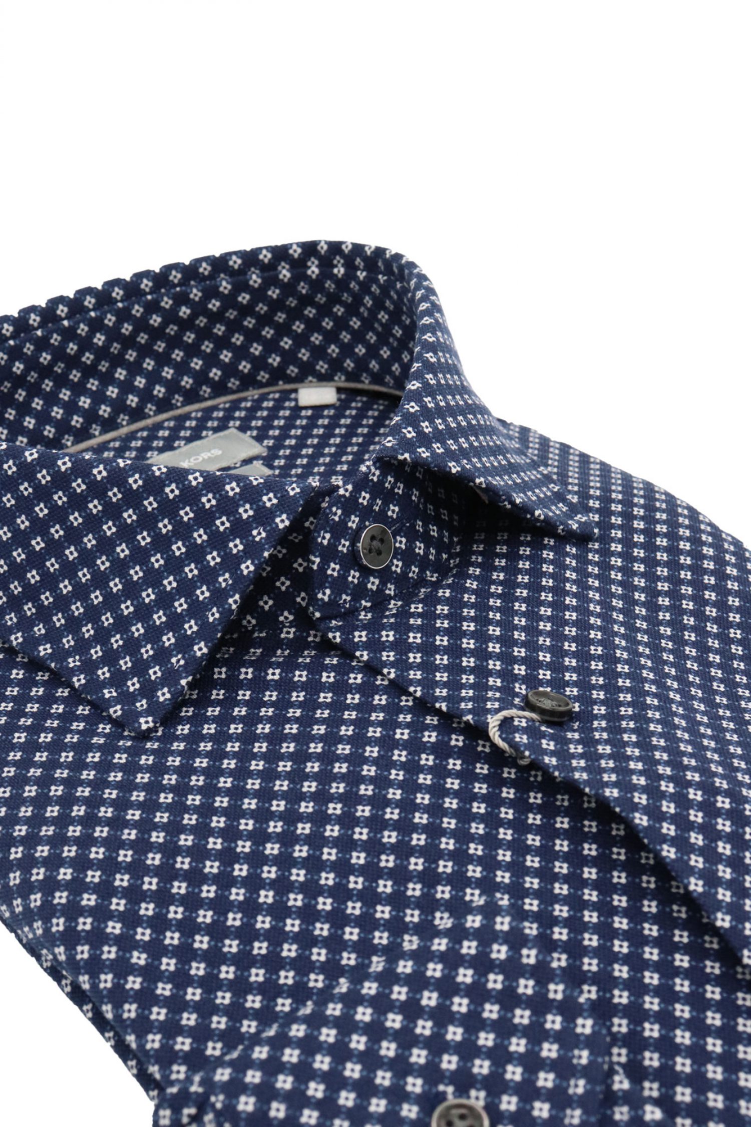 MICHAEL KORS ΠΟΥΚΑΜΙΣΟ PRINTED PIQUE SLIM FIT ΜΠΛΕ φωτογραφία