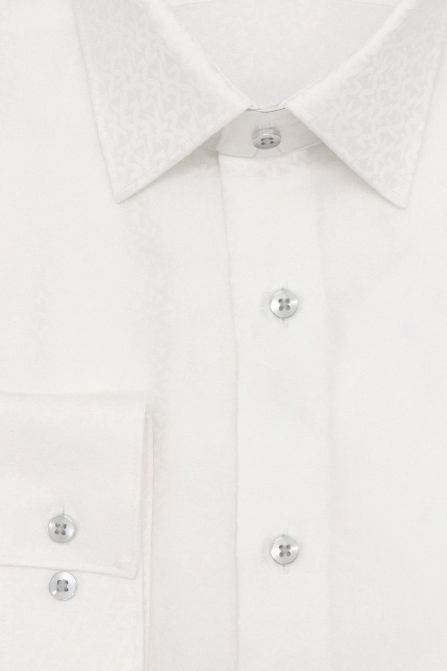 MICHAEL KORS ΠΟΥΚΑΜΙΣΟ ALLOVER LOGO SLIM FIT ΛΕΥΚΟ