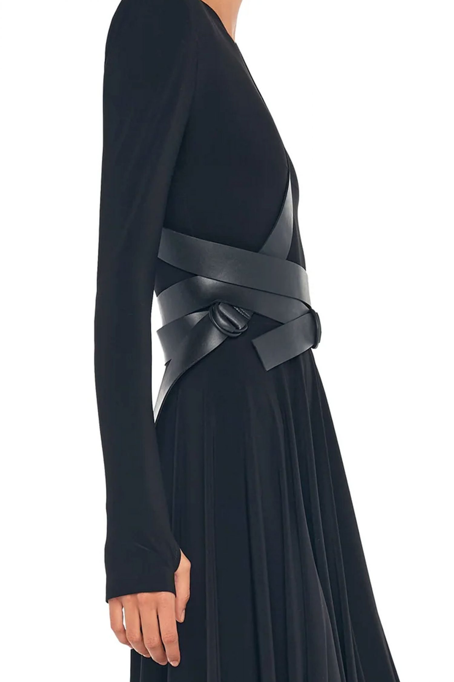 NORMA KAMALI ΖΩΝΗ MEDIUM BELT XL ΜΑΥΡΟ