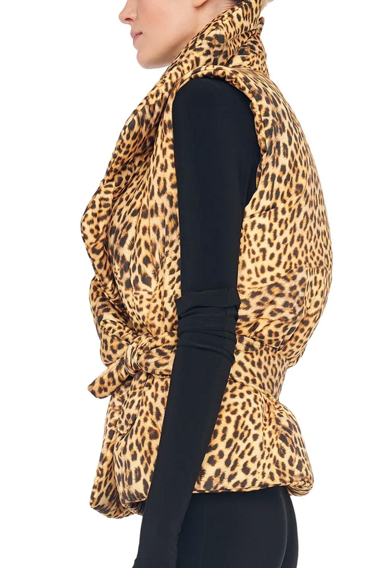 NORMA KAMALI ΓΙΛΕΚΟ ΑΜΑΝΙΚΟ SLEEPING BAG VEST ΛΕΟΠΑΡ