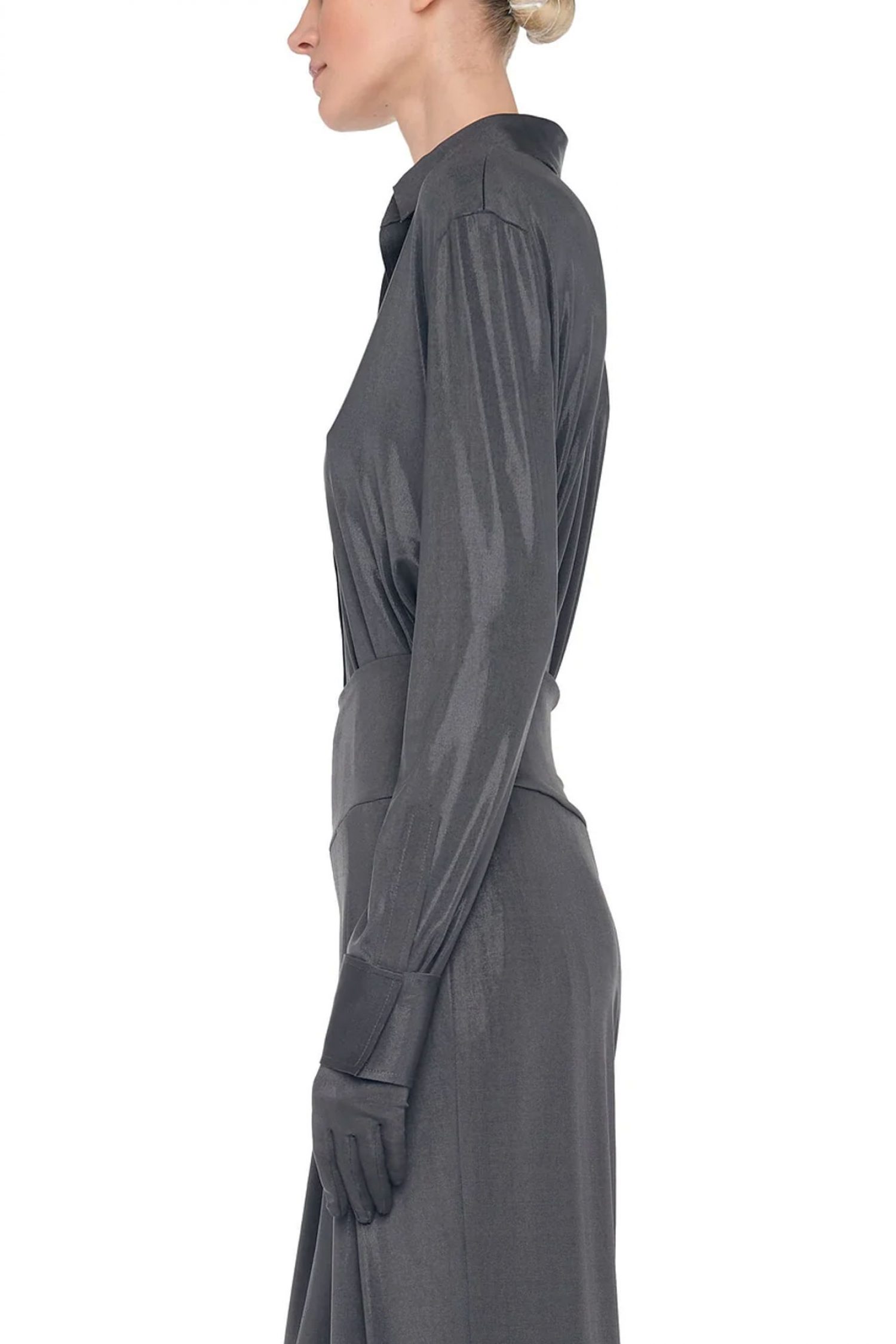 NORMA KAMALI ΠΟΥΚΑΜΙΣΟ ΓΚΡΙ ΜΕΤΑΛΛΙΖΕ