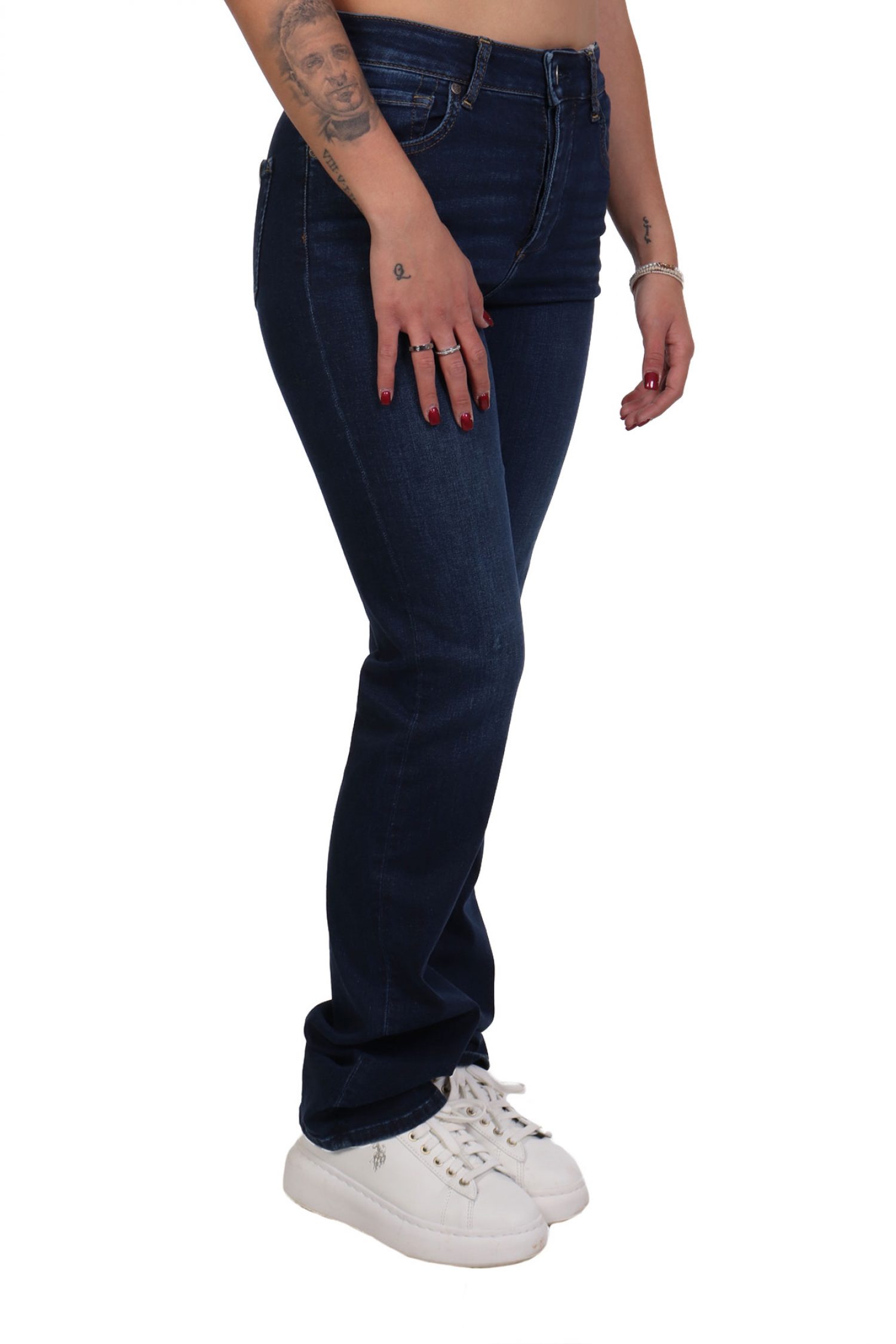 LIU JO ΠΑΝΤΕΛΟΝΙ JEANS ΠΕΝΤΑΤΣΕΠΟ STRAIGHT ΣΚΟΥΡΟ ΜΠΛΕ φωτογραφία