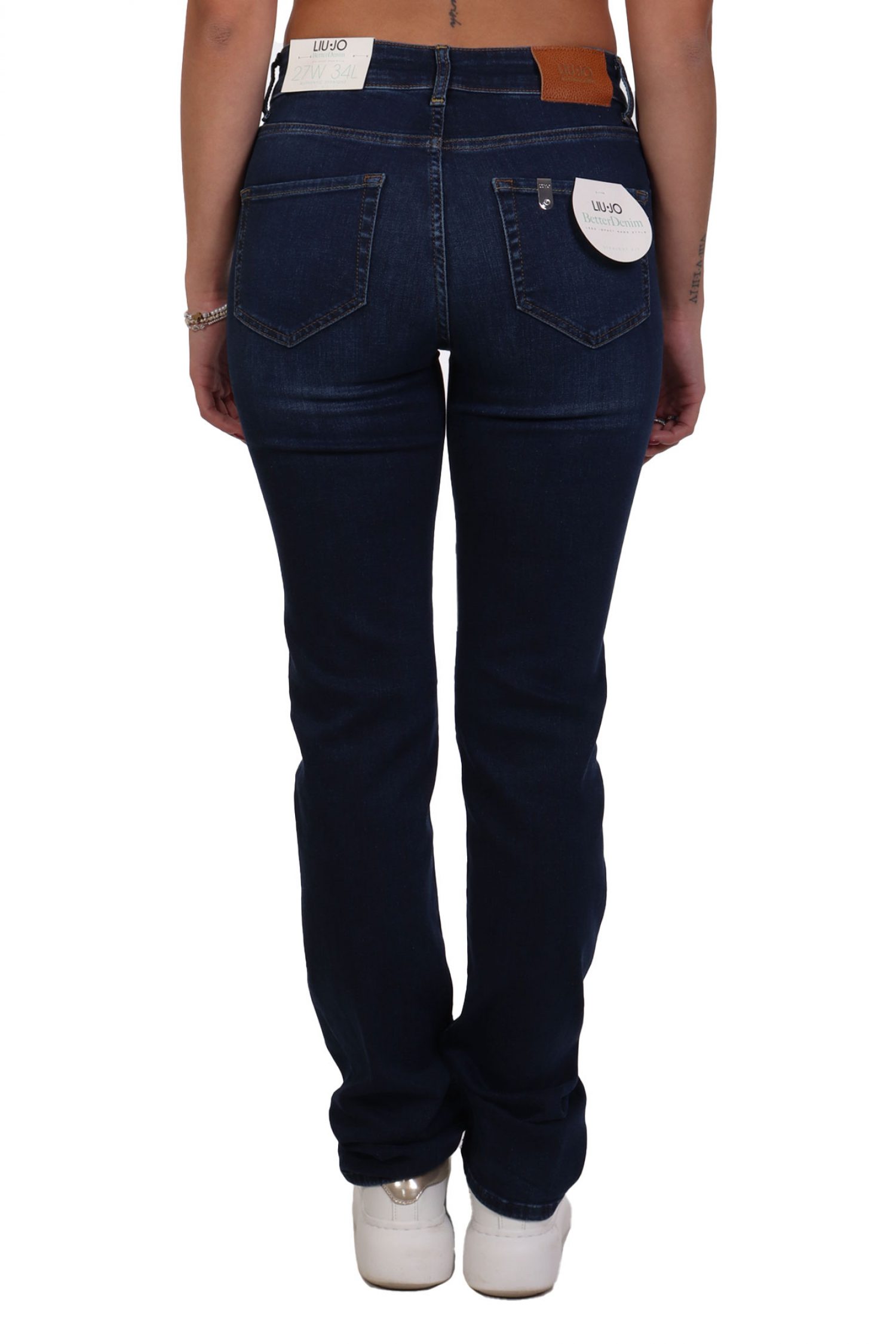 LIU JO ΠΑΝΤΕΛΟΝΙ JEANS ΠΕΝΤΑΤΣΕΠΟ STRAIGHT ΣΚΟΥΡΟ ΜΠΛΕ φωτογραφία