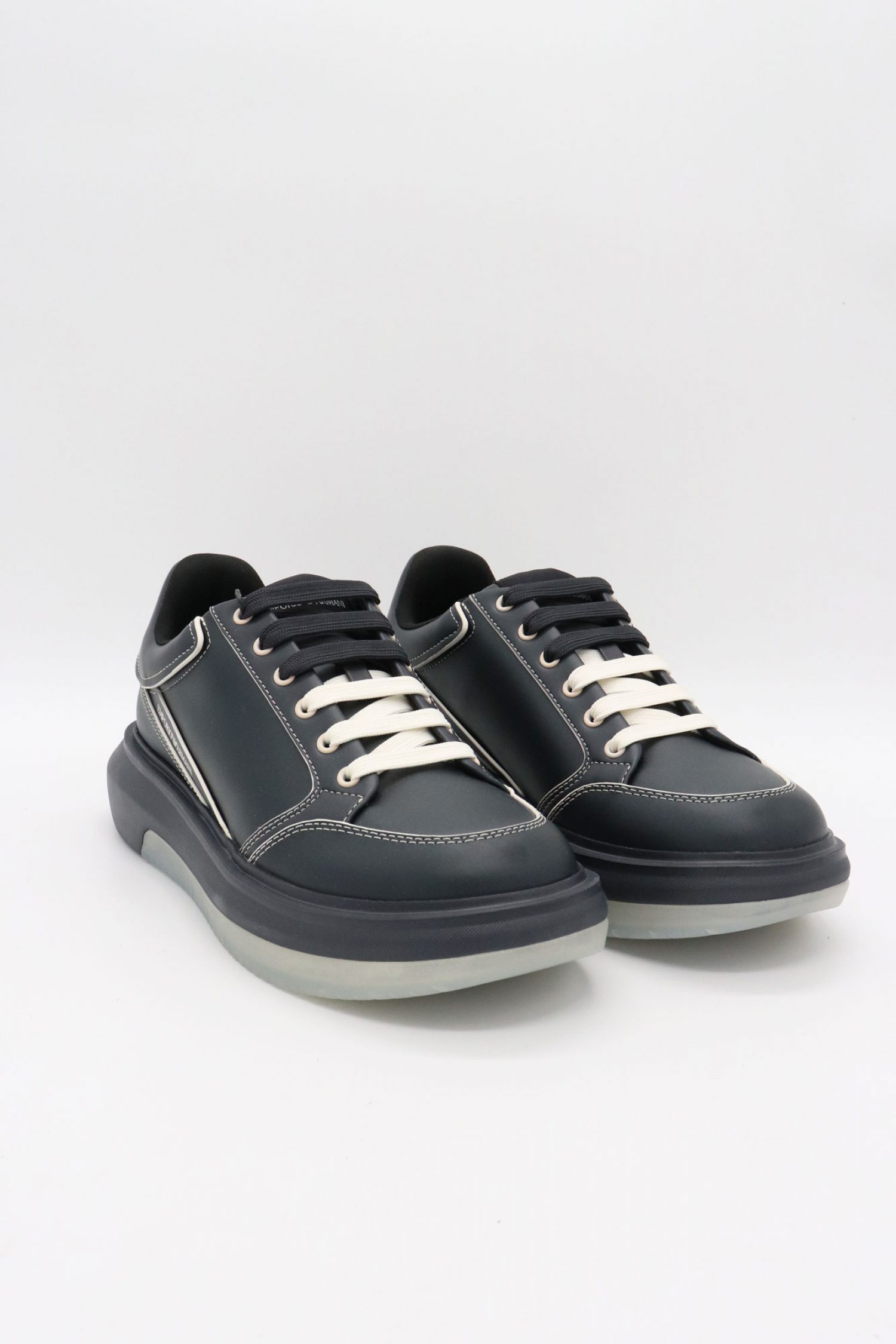 EMPORIO ARMANI ΠΑΠΟΥΤΣΙΑ SNEAKERS LOGO ΜΠΛΕ φωτογραφία