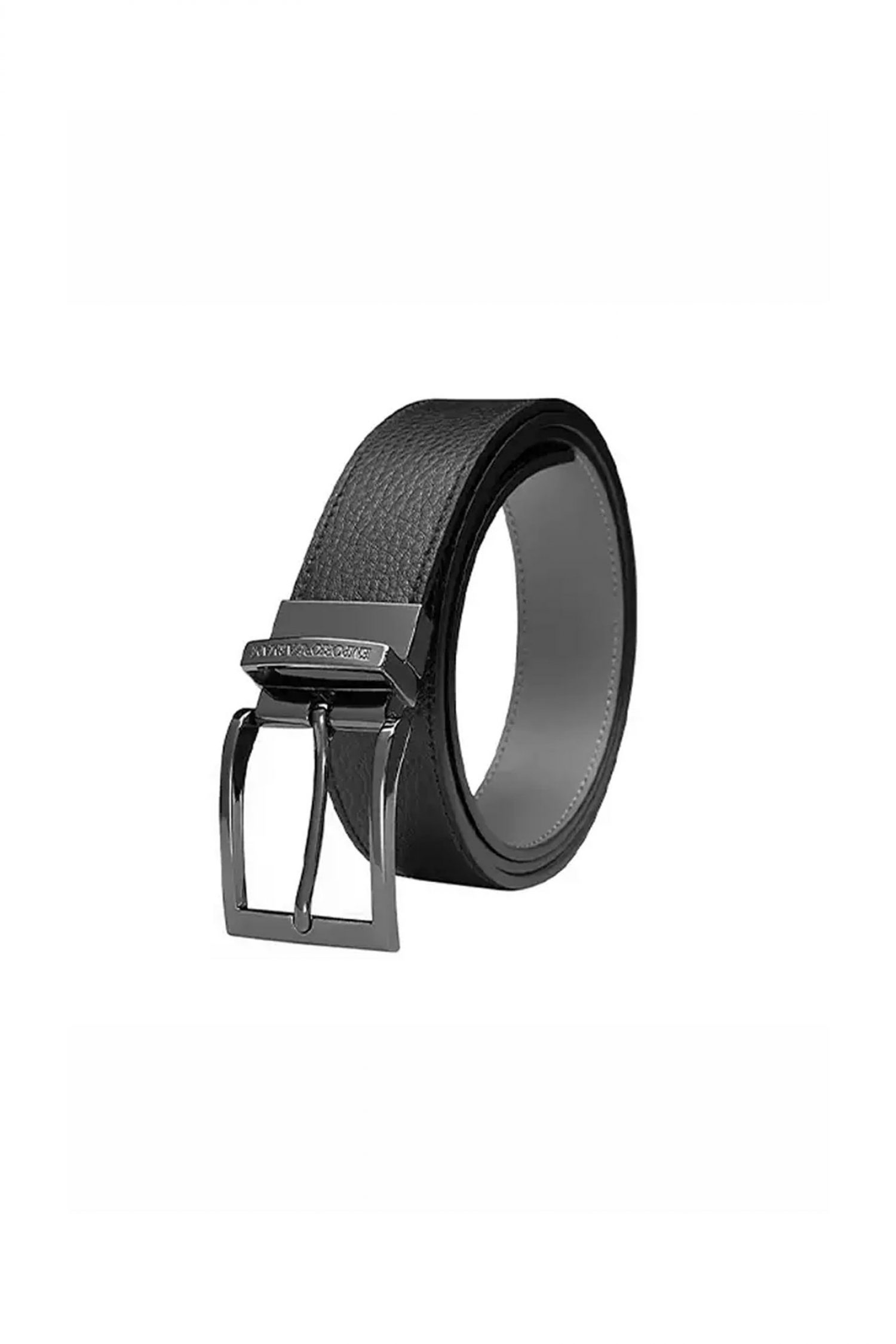 EMPORIO ARMANI ΖΩΝΗ ΔΕΡΜΑ ΜΑΥΡΟ φωτογραφία