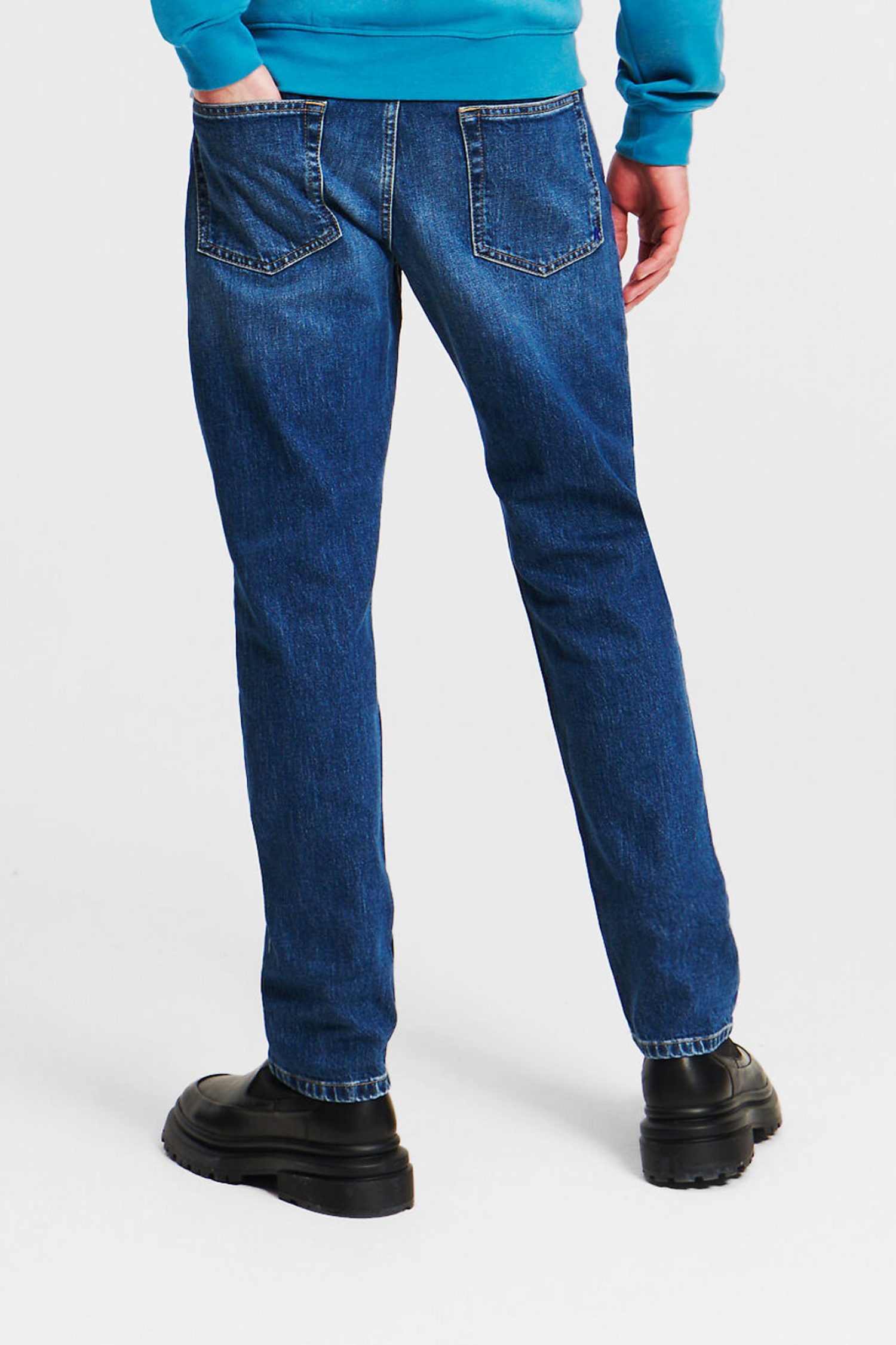 KARL LAGERFELD JEANS ΠΑΝΤΕΛΟΝΙ JEANS TAPERED ΑΝΟΙΧΤΟ ΜΠΛΕ