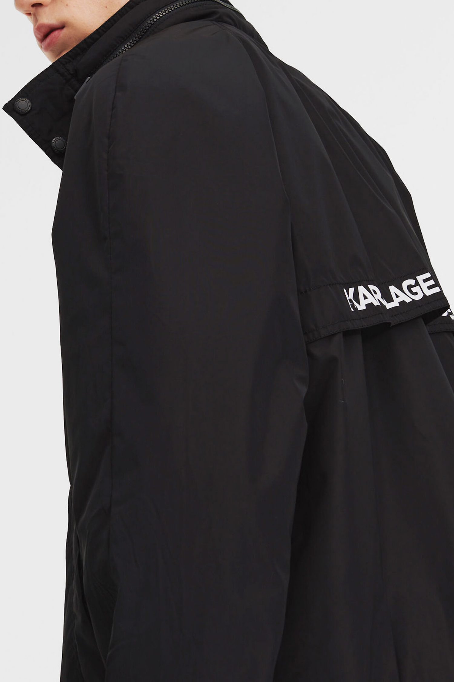 KARL LAGERFELD JEANS ΜΠΟΥΦΑΝ JACKET LIGHTWEIGHT ΜΑΥΡΟ