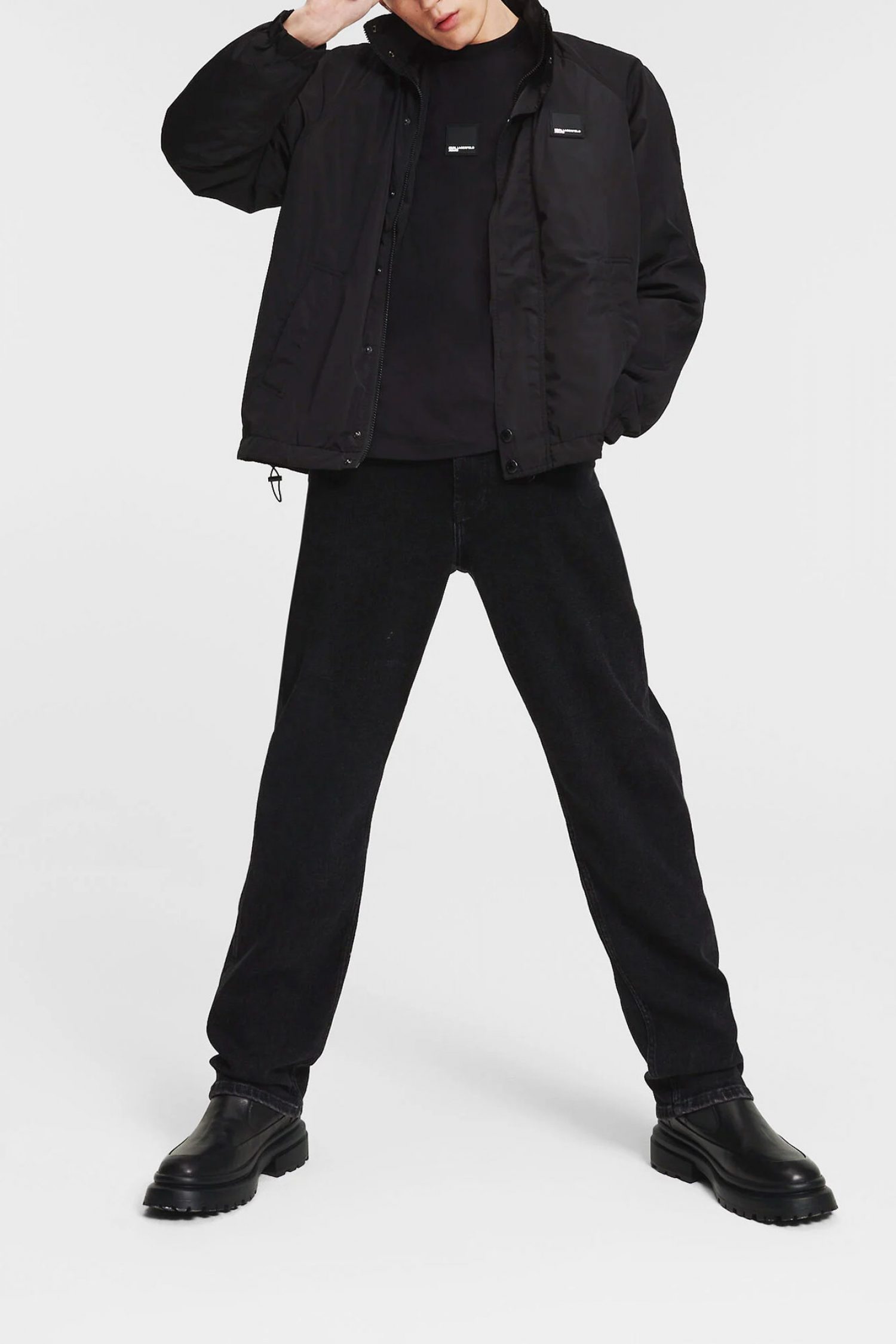 KARL LAGERFELD JEANS ΜΠΟΥΦΑΝ JACKET LIGHTWEIGHT ΜΑΥΡΟ