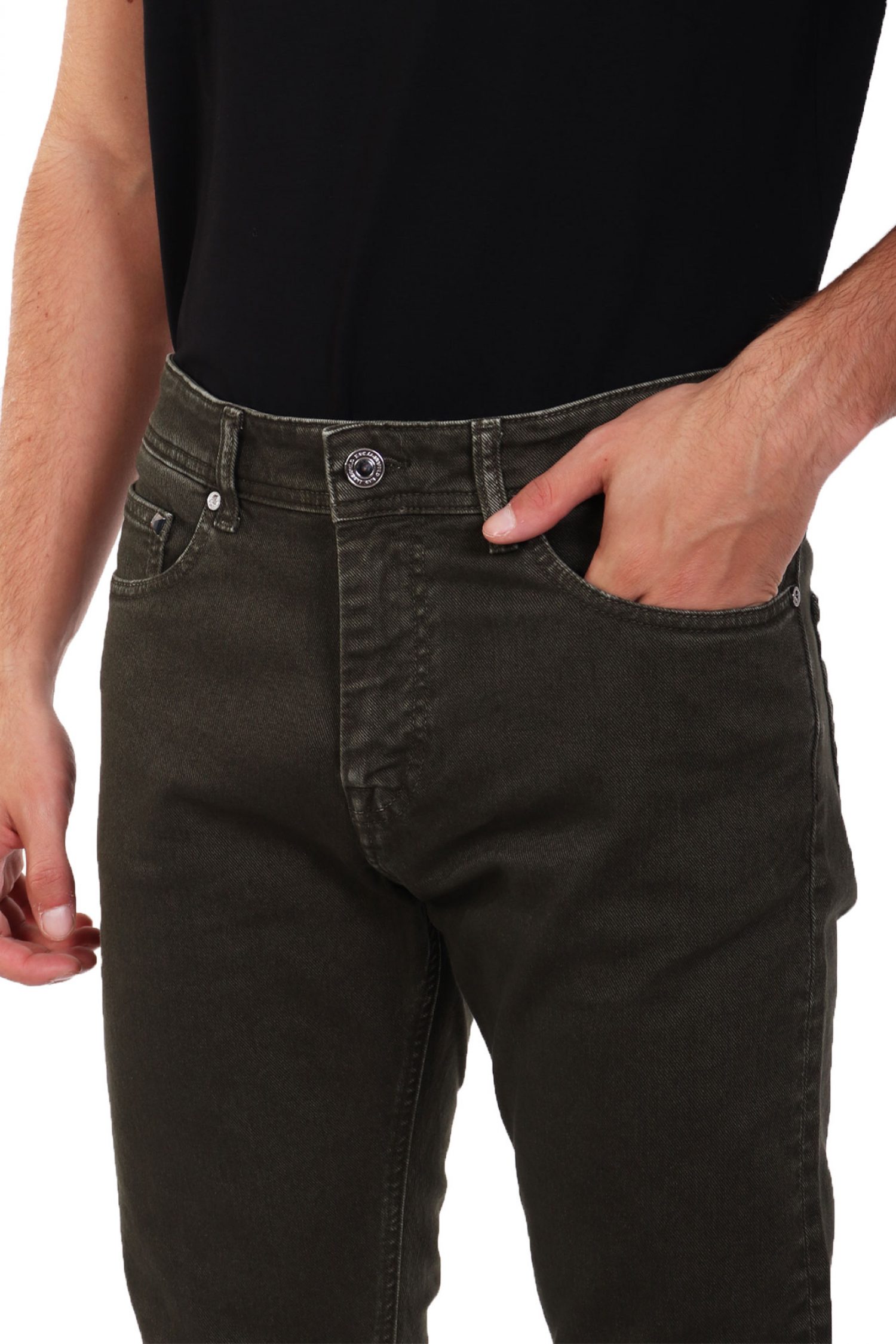 KARL LAGERFELD ΠΑΝΤΕΛΟΝΙ REGULAR FIT JEANS ΧΑΚΙ φωτογραφία