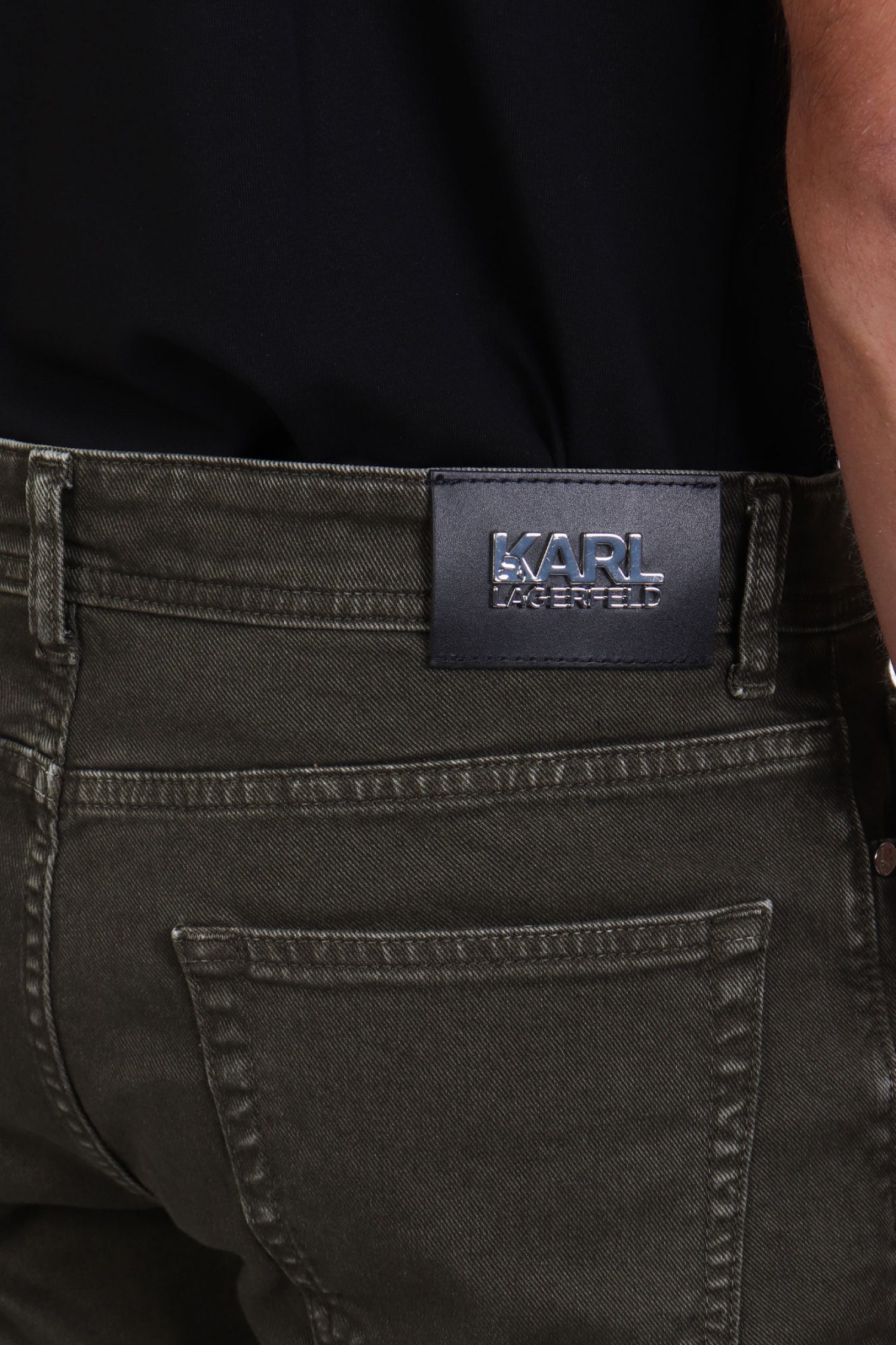 KARL LAGERFELD ΠΑΝΤΕΛΟΝΙ REGULAR FIT JEANS ΧΑΚΙ φωτογραφία