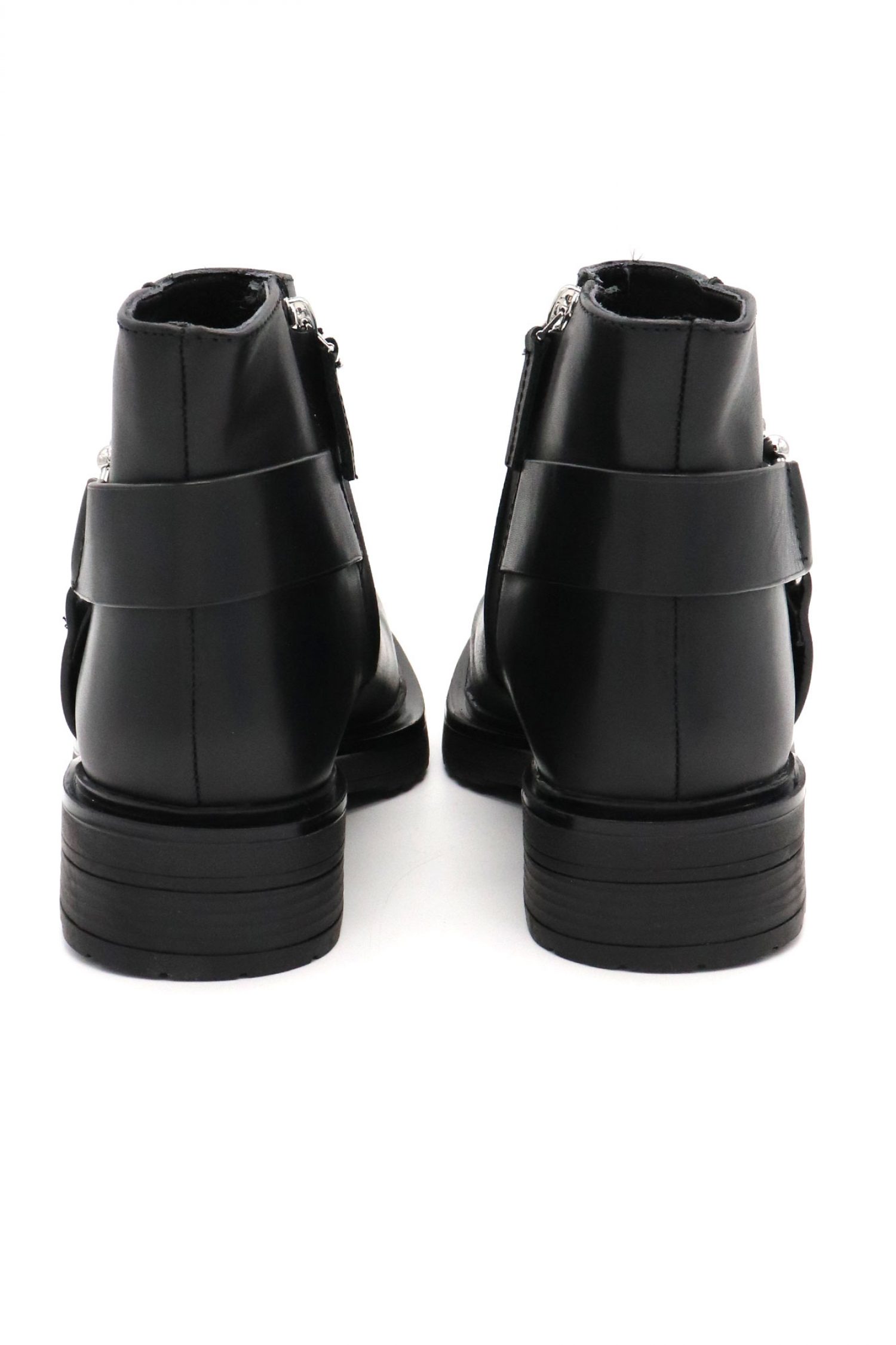 PATRIZIA PEPE ΠΑΠΟΥΤΣΙΑ ΜΠΟΤΑΚΙΑ ΦΕΡΜΟΥΑΡ LOGO ΜΑΥΡΟ