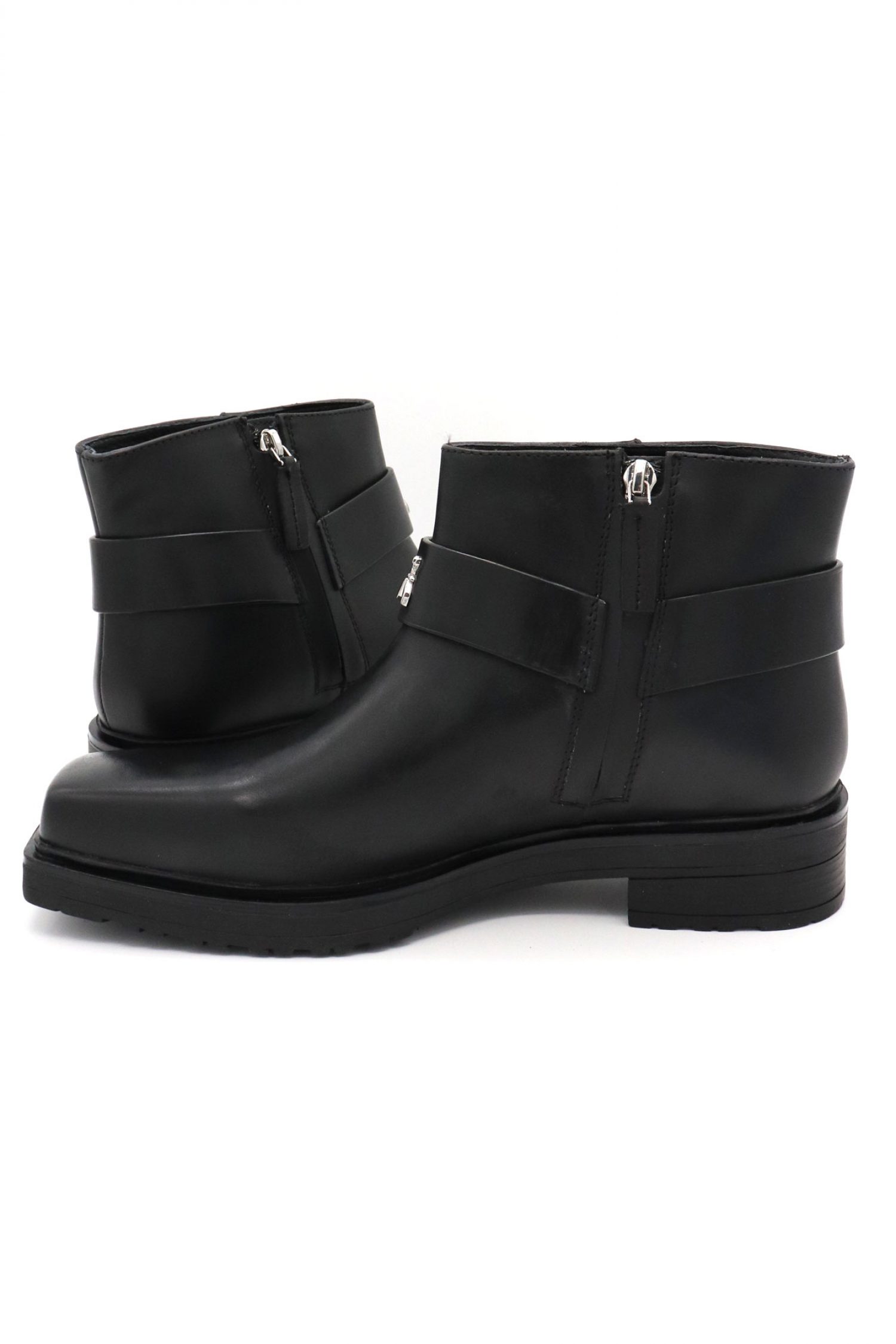 PATRIZIA PEPE ΠΑΠΟΥΤΣΙΑ ΜΠΟΤΑΚΙΑ ΦΕΡΜΟΥΑΡ LOGO ΜΑΥΡΟ