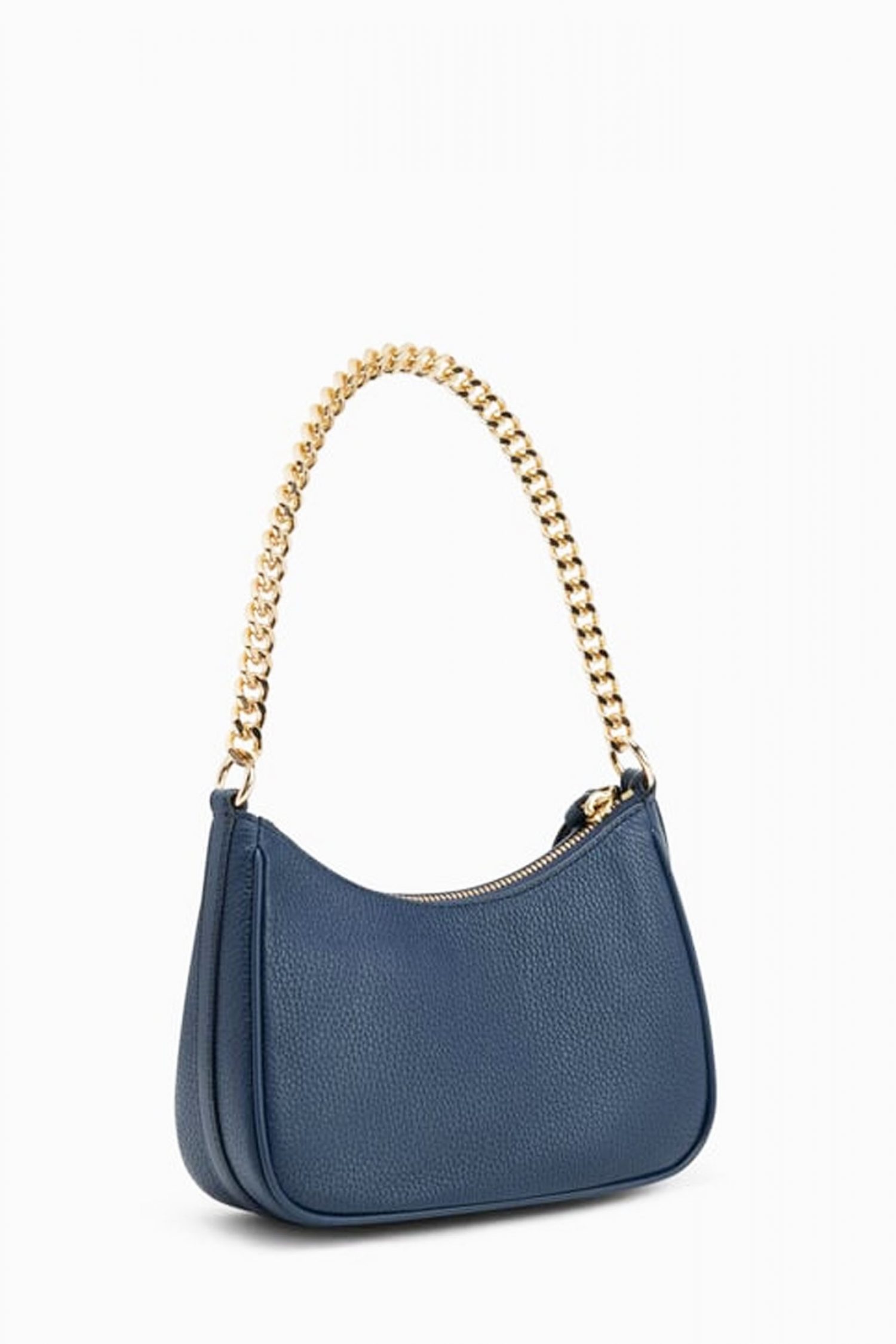 MICHAEL KORS ΤΣΑΝΤΑKI ΧΕΙΡΟΣ JET SET CHARM METAΛΛΙΚΟ LOGO ΣΚΟΥΡΟ ΜΠΛΕ